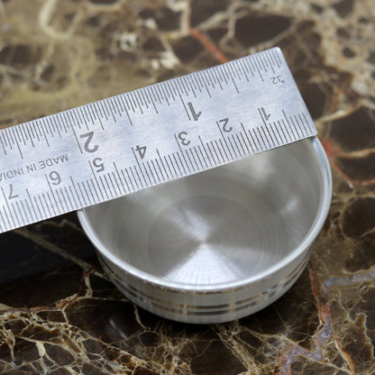999 fine silver handmade small baby bowl , silver tumbler, flask, stay baby/kids healthy, silver vessels utensils sv99 - TRIBAL ORNAMENTS