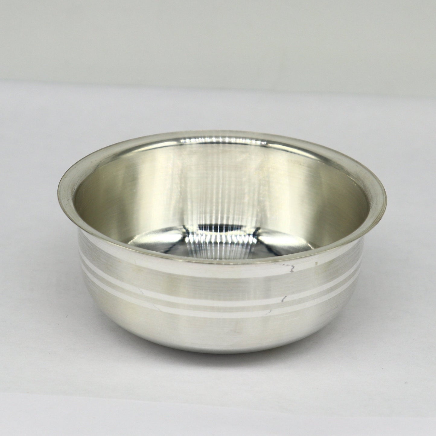 999 Fine silver handmade solid bowl, silver utensils, silver vessel, baby food bowl, baby kitchen set, silver puja article sv182 - TRIBAL ORNAMENTS