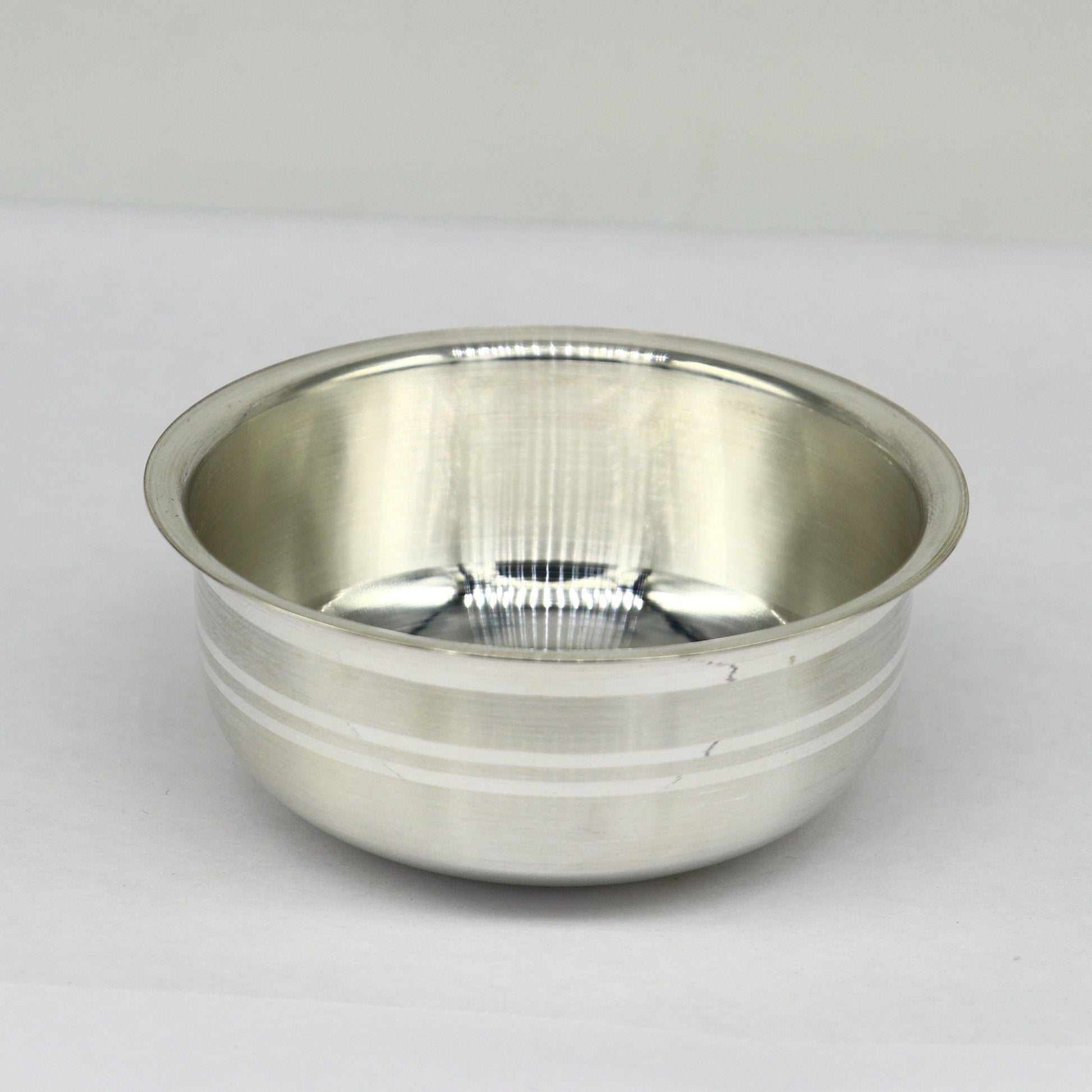 999 Fine silver handmade solid bowl, silver utensils, silver vessel, baby food bowl, baby kitchen set, silver puja article sv182 - TRIBAL ORNAMENTS