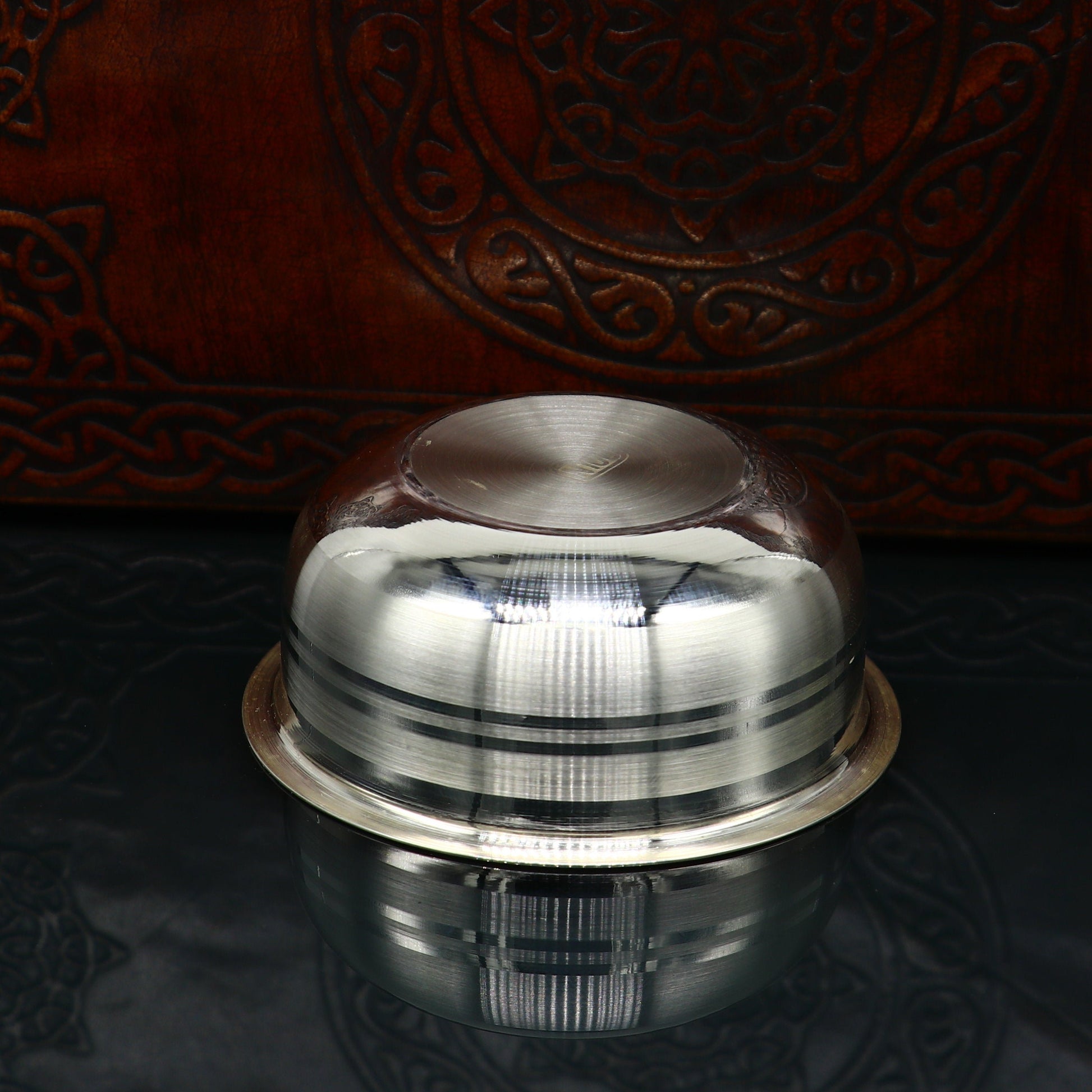 999 Fine silver handmade solid bowl, silver utensils, silver vessel, baby food bowl, baby kitchen set, silver puja article sv182 - TRIBAL ORNAMENTS