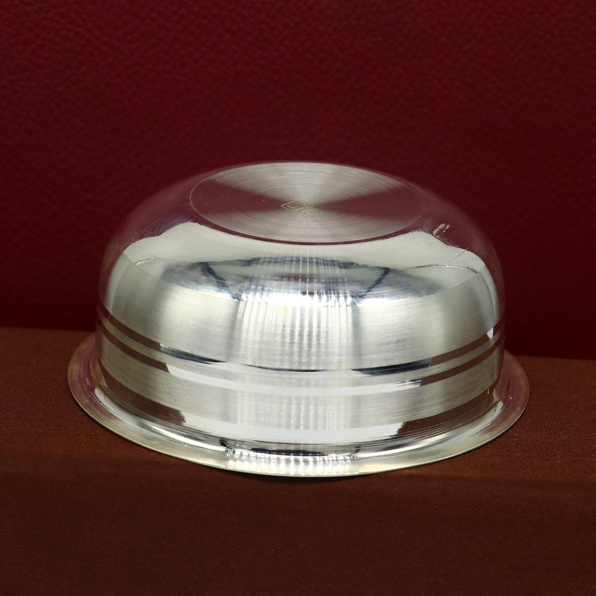 999 Fine silver handmade solid bowl, silver utensils, silver vessel, baby food bowl, baby kitchen set, silver puja article sv182 - TRIBAL ORNAMENTS