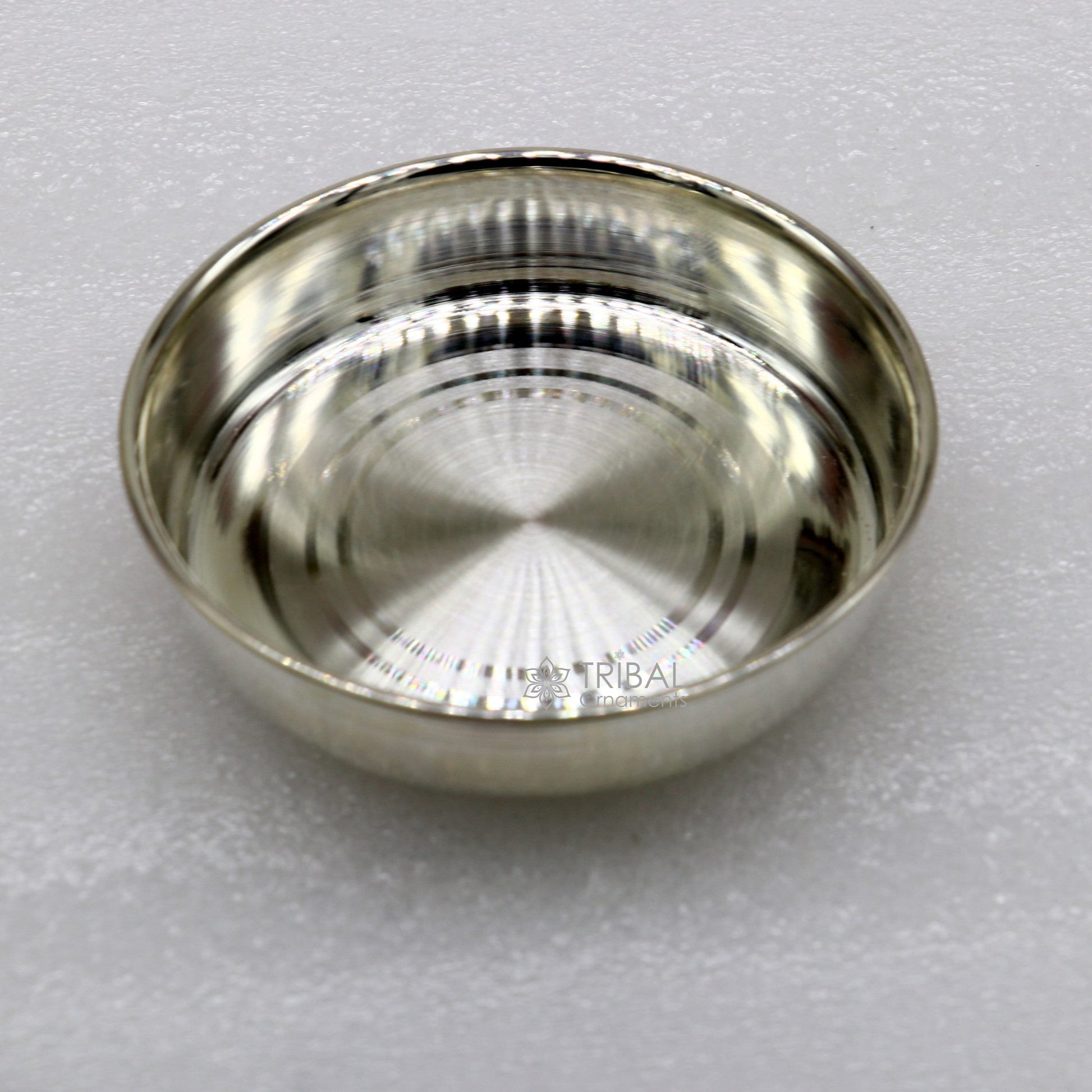 999 fine silver handmade solid plate/ tray, best gifting baby food serving silver utensils, silver articles, puja utensils sv272 - TRIBAL ORNAMENTS