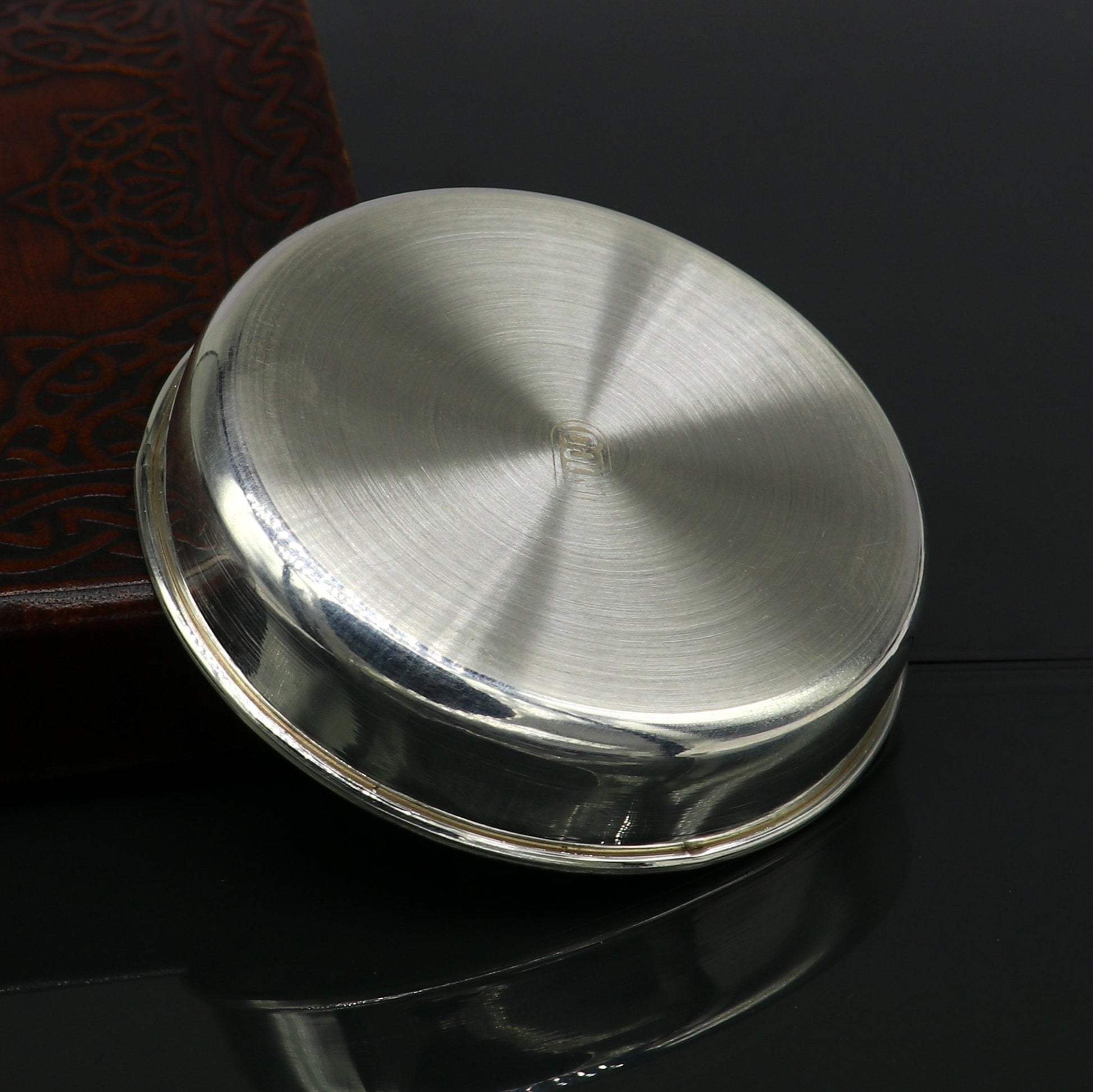 999 fine silver handmade solid plate/ tray, best gifting baby set for baby food, silver utensils, silver articles, puja utensils sv117 - TRIBAL ORNAMENTS