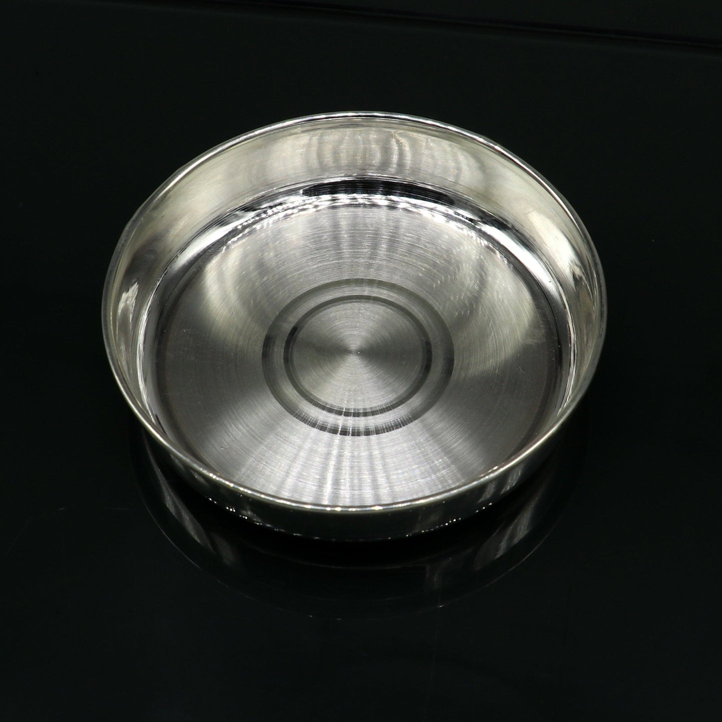 999 fine silver handmade solid plate/ tray, best gifting baby set for baby food, silver utensils, silver articles, puja utensils sv117 - TRIBAL ORNAMENTS