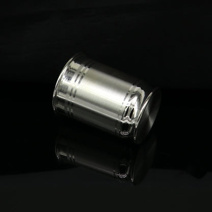 Handmade 999 fine silver water and milk glass tumbler, silver flask, and baby silver utensils by Tribal Ornaments.