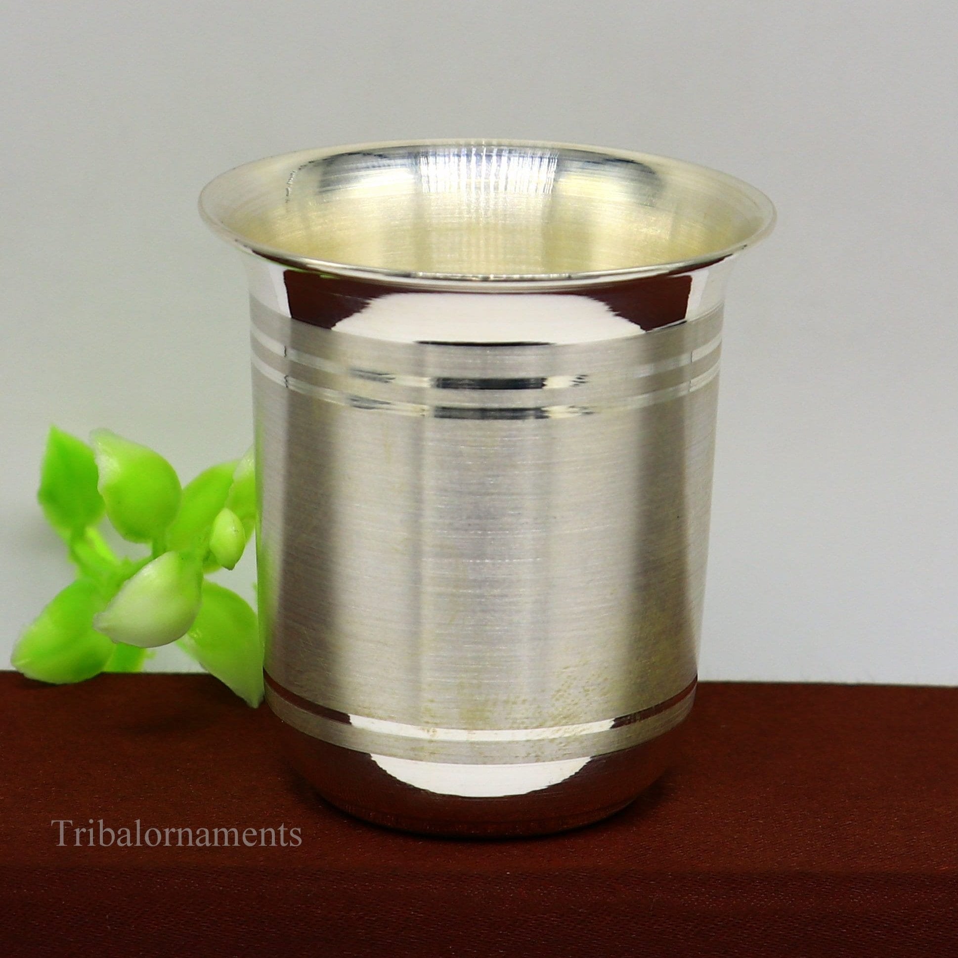 999 fine silver handmade vessel, water/milk Glass tumbler, silver flask, baby kids silver utensils stay healthy water milk cup sv229 - TRIBAL ORNAMENTS