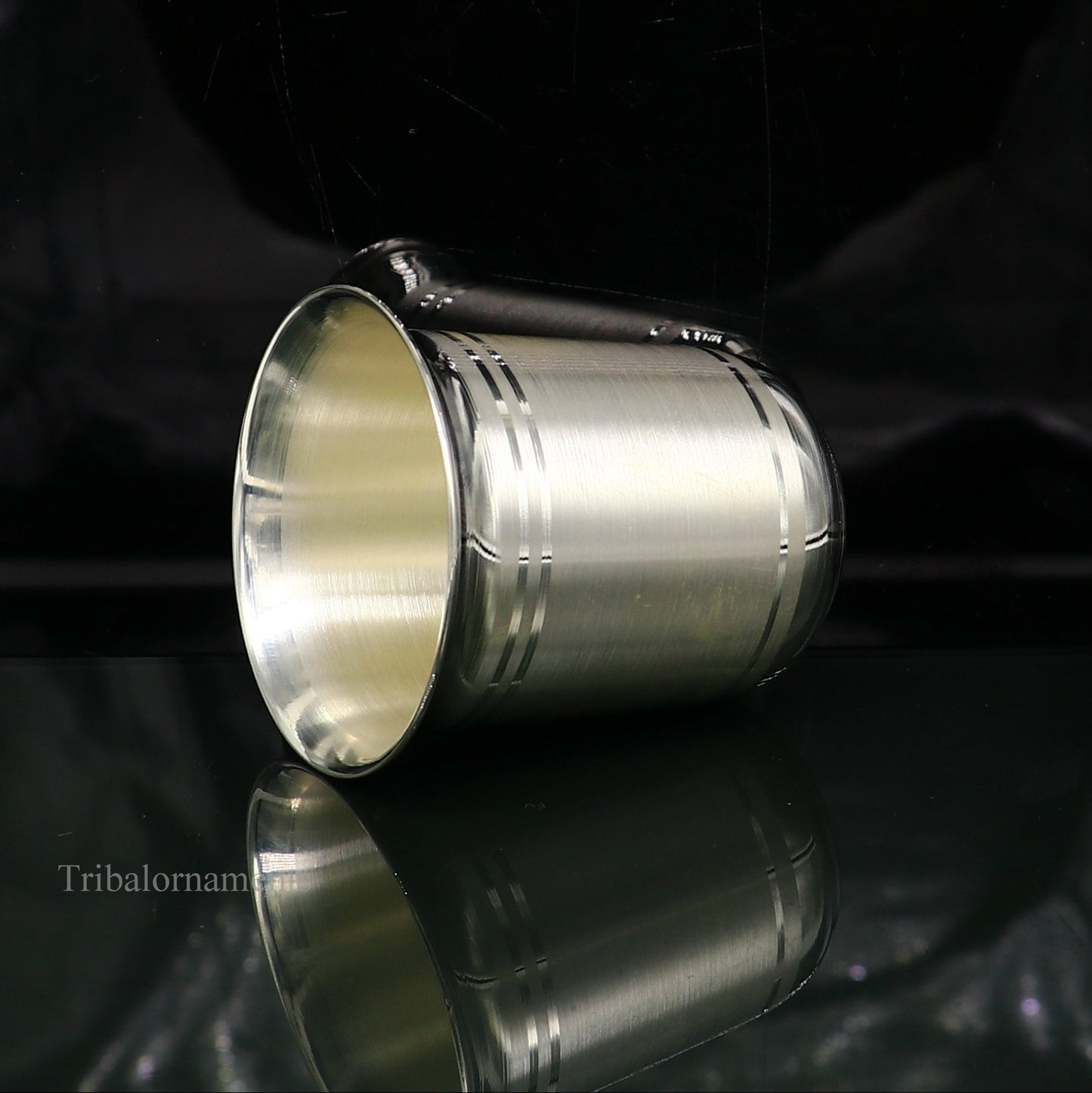 999 fine silver handmade vessel, water/milk Glass tumbler, silver flask, baby kids silver utensils stay healthy water milk cup sv229 - TRIBAL ORNAMENTS