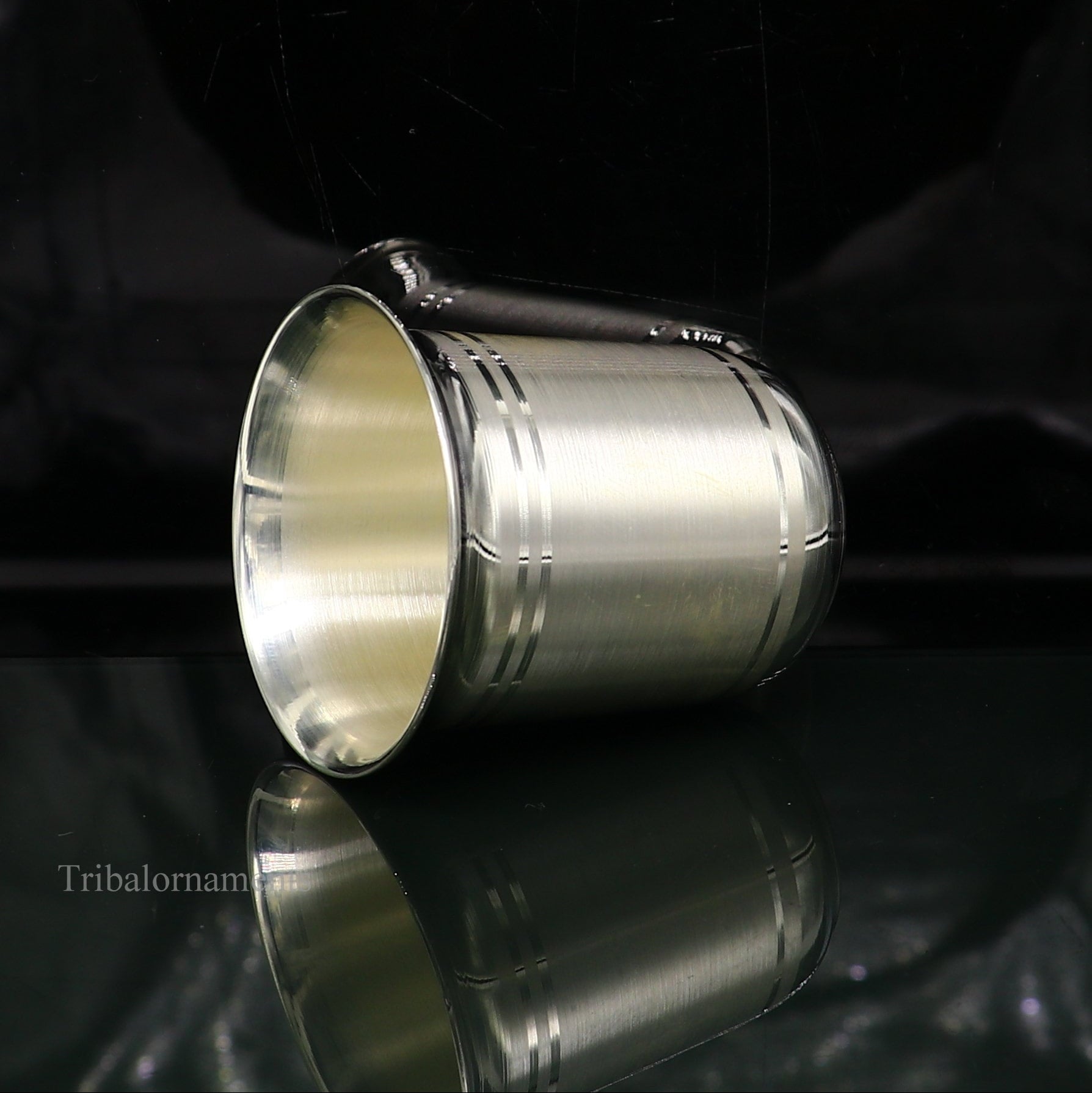 999 fine silver handmade vessel, water/milk Glass tumbler, silver flask, baby kids silver utensils stay healthy water milk cup sv229 - TRIBAL ORNAMENTS