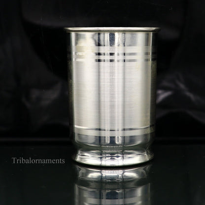 999 fine silver handmade vessels, water/milk Glass tumbler, silver flask, baby kids silver utensils stay healthy water milk glass sv227 - TRIBAL ORNAMENTS