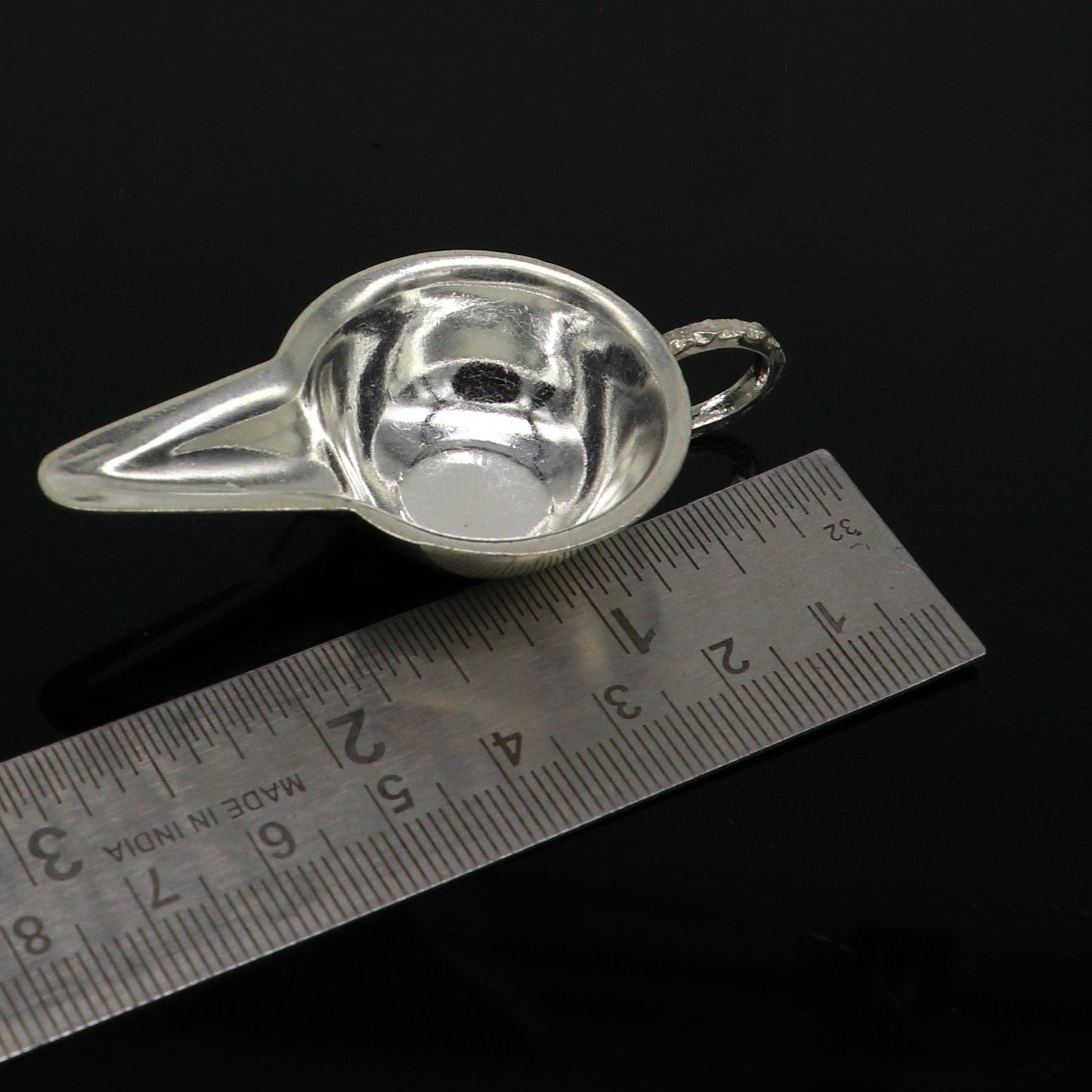 999 fine silver handmade new born baby feeder, water/milk silver feeder, silver baby food set , baby kids utensils for stay healthy sv128 - TRIBAL ORNAMENTS