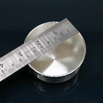 Fine silver water milk glass, bowl, tumbler, spoon, and baby food utensils from Tribal Ornaments, silver set SV198.