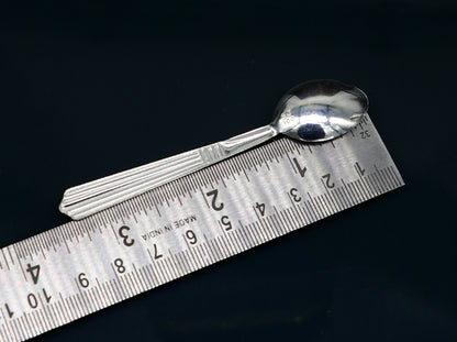 Silver utensils set including water milk glass, bowl, tumbler, spoon, and baby food utensils by TRIBAL ORNAMENTS in fine silver.