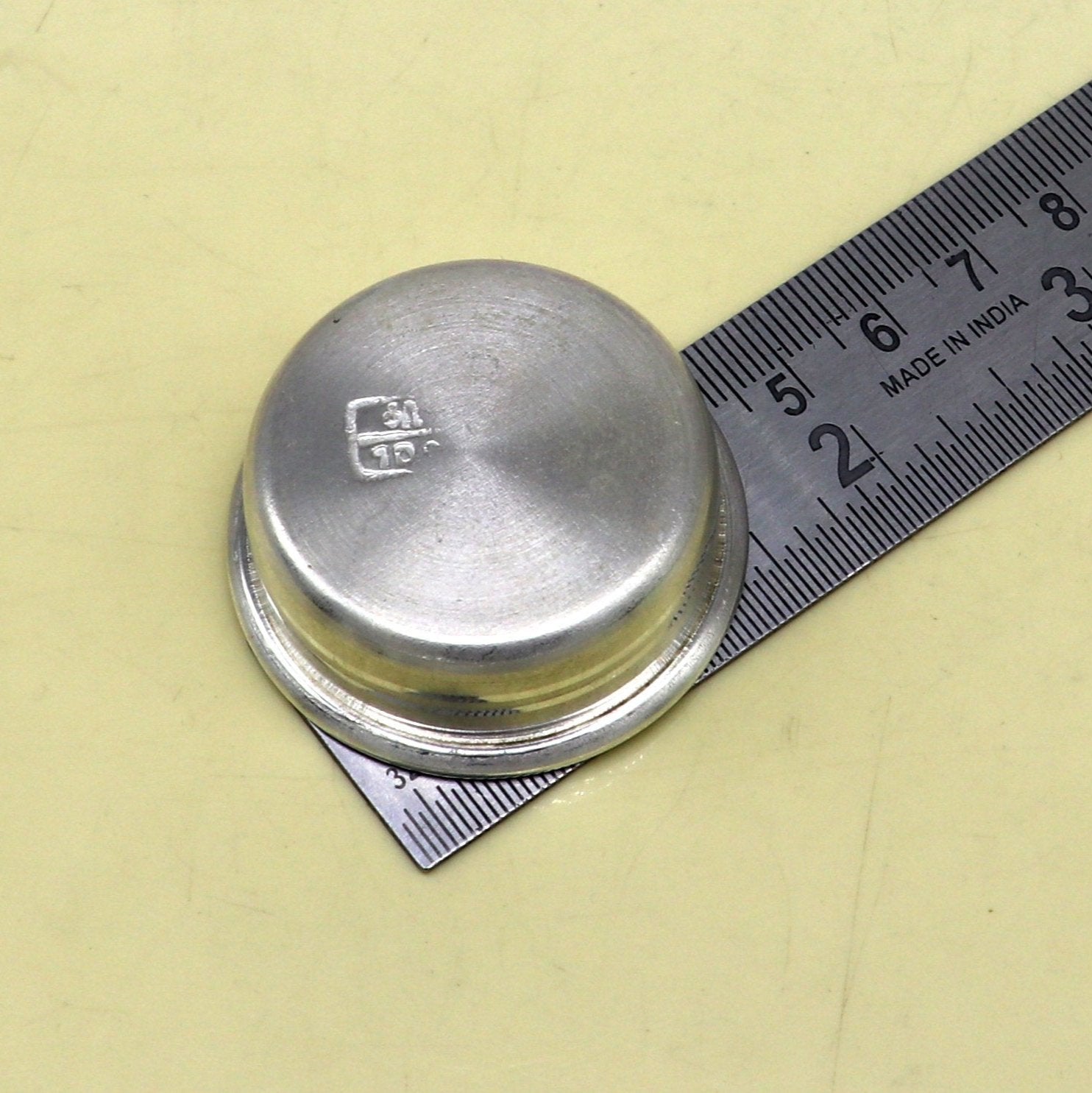 999 fine solid silver handmade small bowl for baby or temple puja, pure silver vessels, silver utensils, temple accessories india sv102 - TRIBAL ORNAMENTS