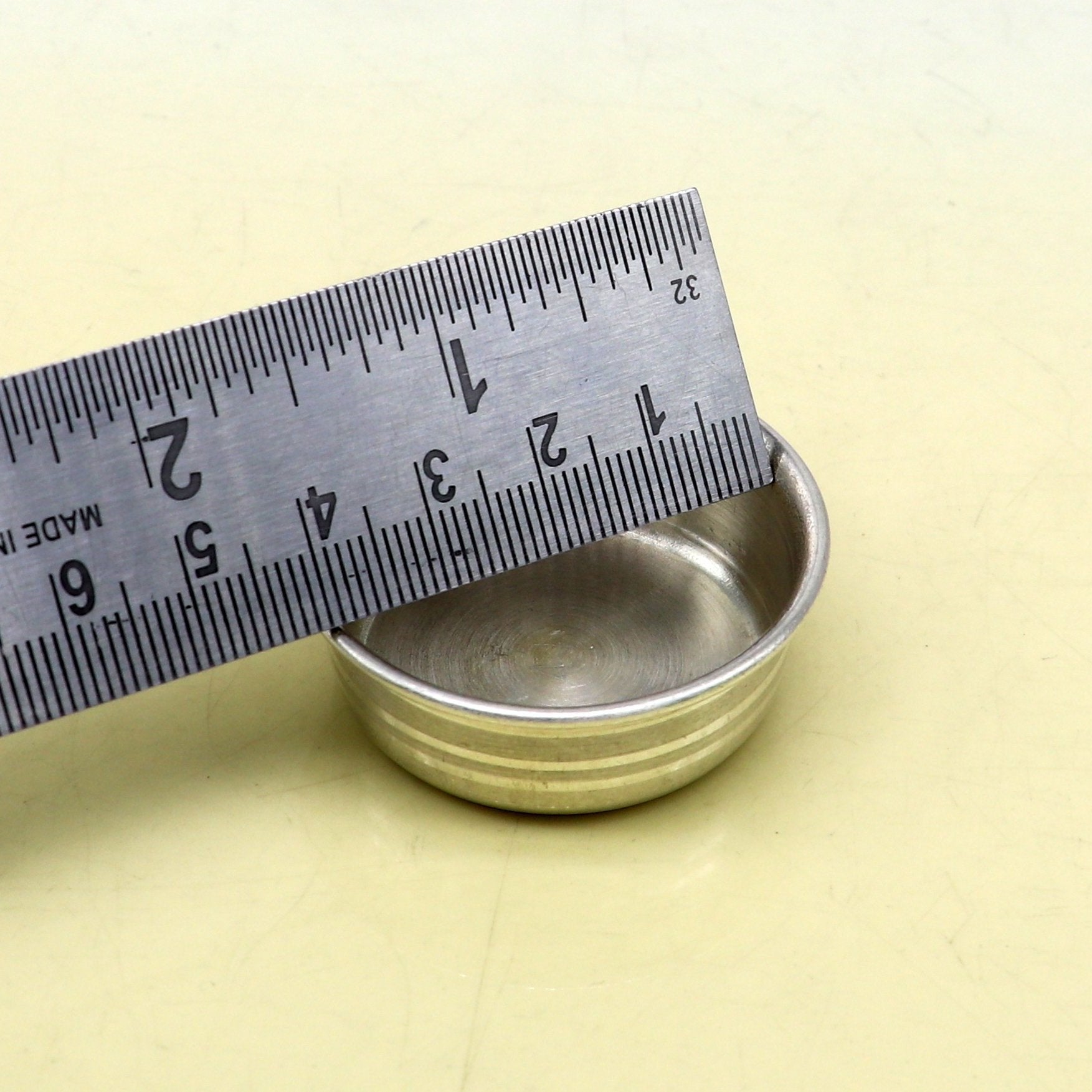 999 fine solid silver handmade small bowl for baby or temple puja, pure silver vessels, silver utensils, temple accessories india sv103 - TRIBAL ORNAMENTS