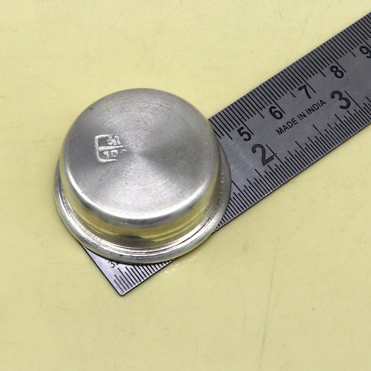 999 fine solid silver handmade small bowl for baby or temple puja, pure silver vessels, silver utensils, temple accessories india sv103 - TRIBAL ORNAMENTS