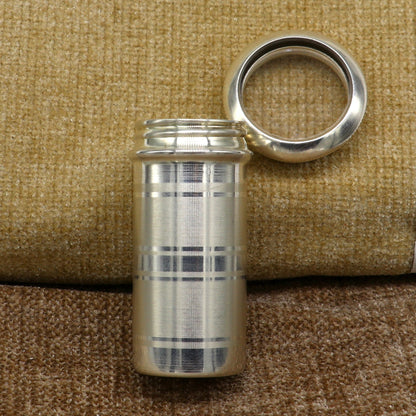 Handmade 999 fine solid silver pill and tobacco box by Tribal Ornaments, small storage box for personal men's accessories.