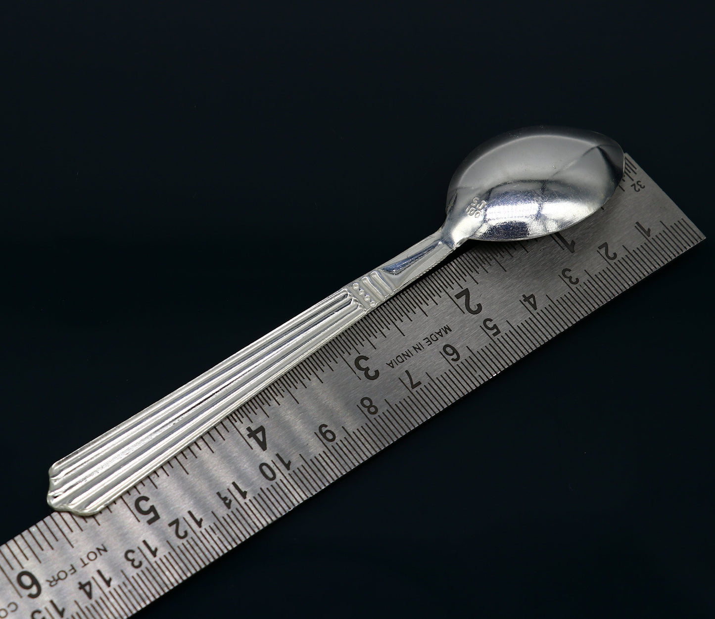 999  fine solid silver handmade tray/ plate for baby food serving, silver vessels, silver utensils,best new born baby gift  india sv212 - TRIBAL ORNAMENTS