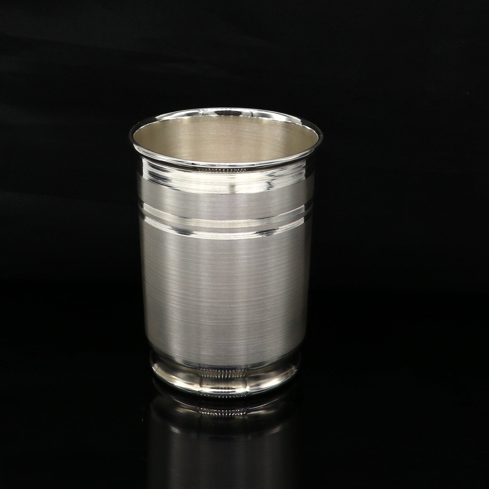 999 fine solid silver handmade water glass or milk tumbler, best baby set, excellent baby gifting utensils, silver healthy article sv122 - TRIBAL ORNAMENTS