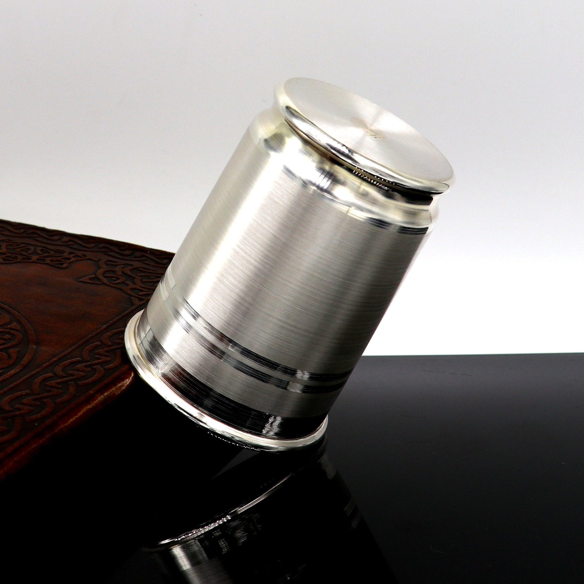 999 fine solid silver handmade water glass or milk tumbler, best baby set, excellent baby gifting utensils, silver healthy article sv122 - TRIBAL ORNAMENTS