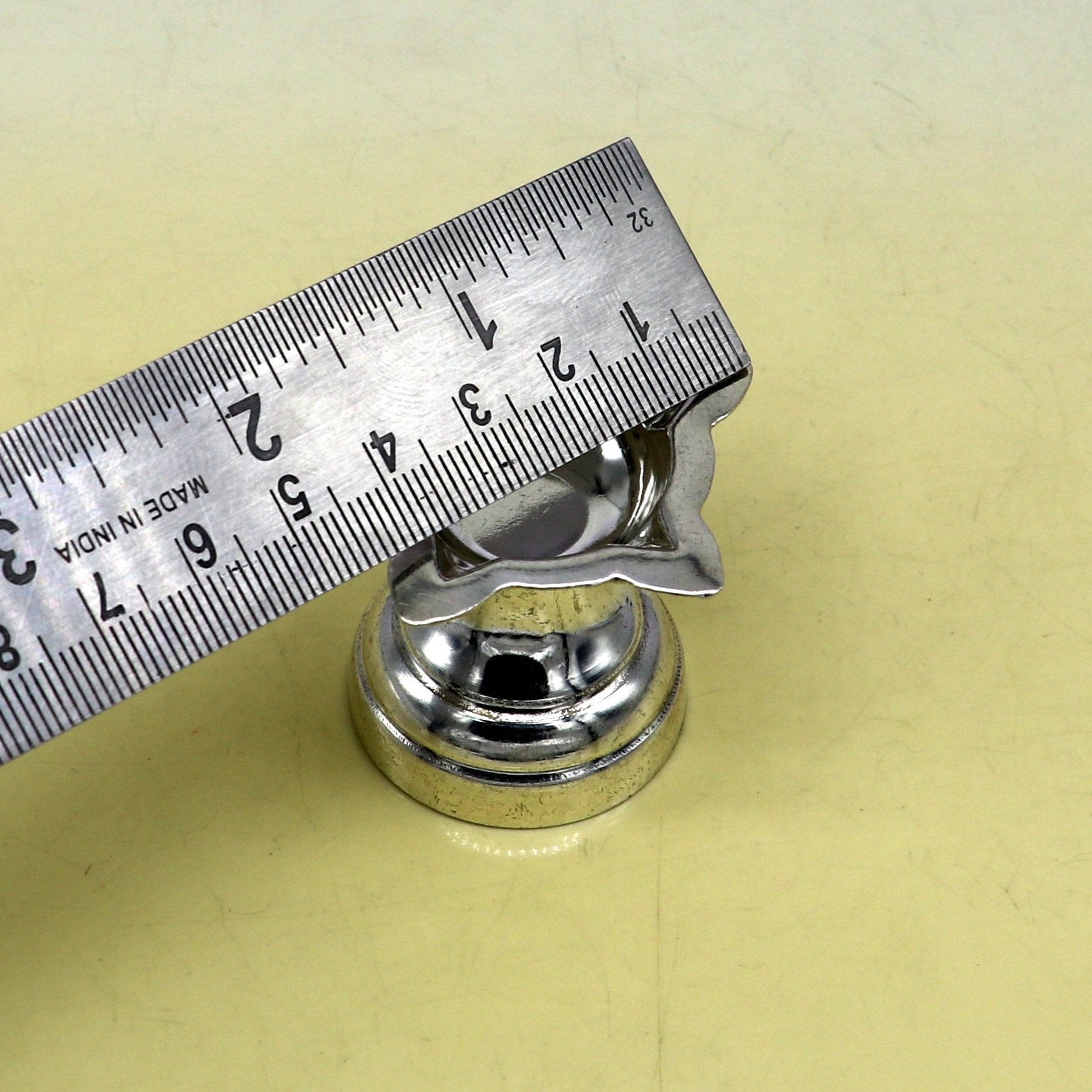 999 pure silver handmade elegant oil lamp, silver home temple utensils, silver diya, deepak, silver vessels, silver puja article nsv85 - TRIBAL ORNAMENTS