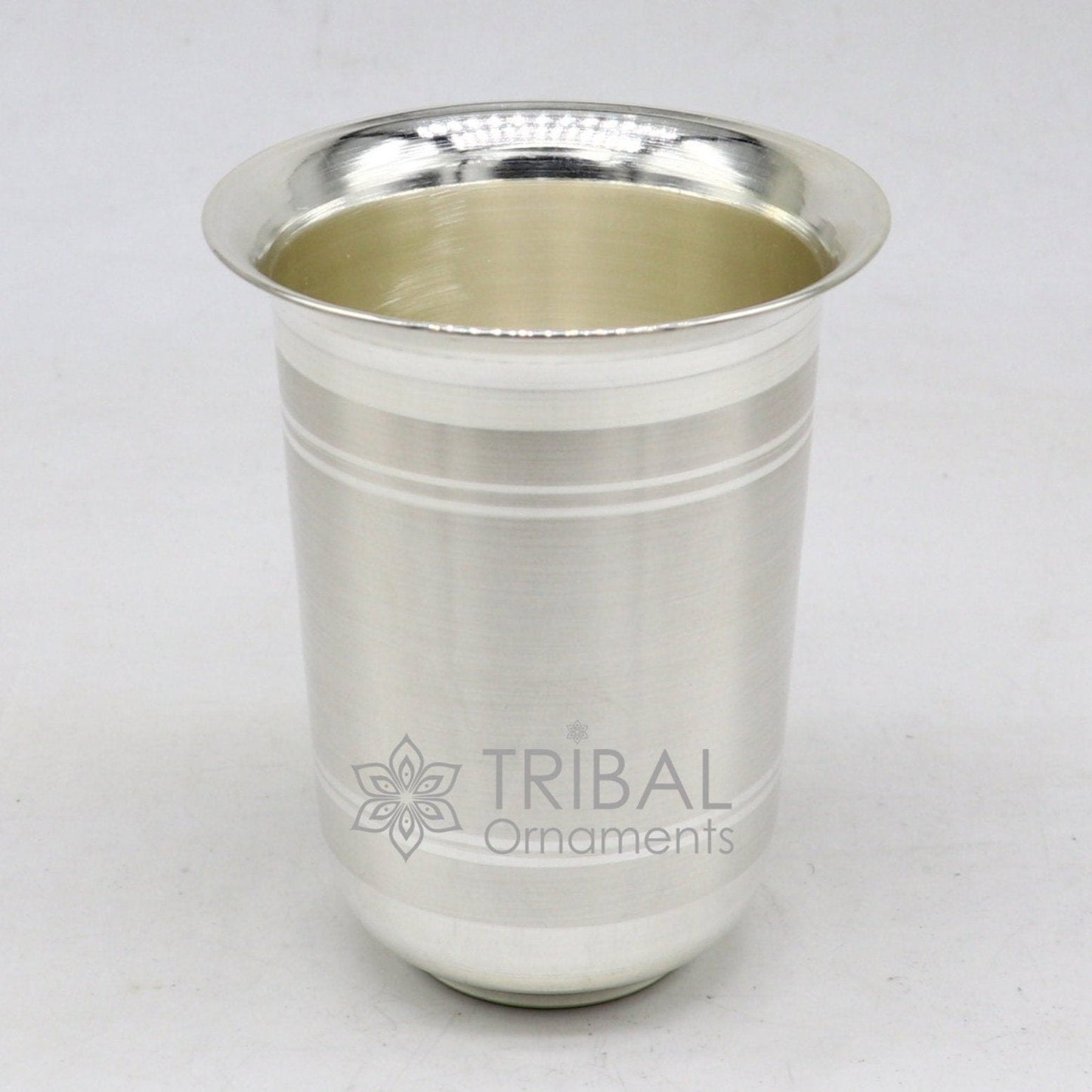 999 pure silver handmade water milk glass tumbler, all sizes silver tumbler, silver baby food dining flask, silver utensils gift sv273 - TRIBAL ORNAMENTS