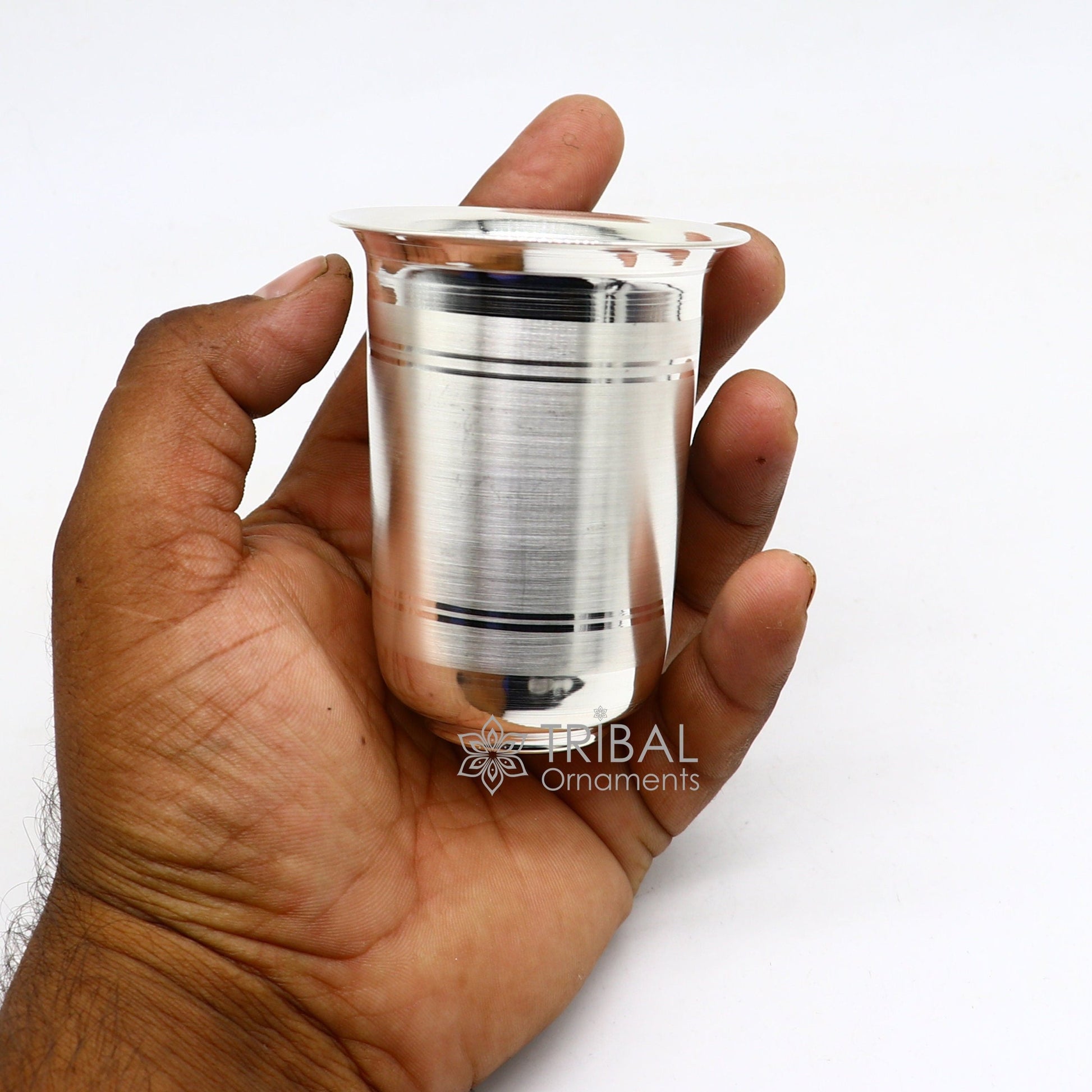 999 pure silver handmade water milk glass tumbler, all sizes silver tumbler, silver baby food dining flask, silver utensils gift sv273 - TRIBAL ORNAMENTS