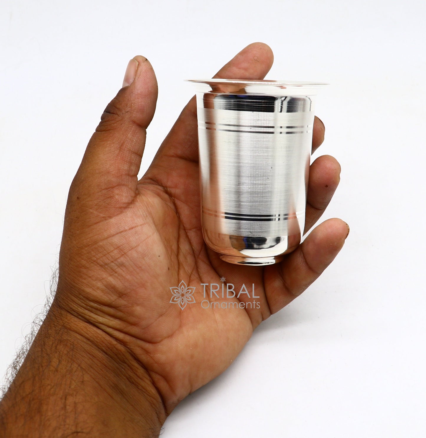 999 pure silver handmade water milk glass tumbler, all sizes silver tumbler, silver baby food dining flask, silver utensils gift sv273 - TRIBAL ORNAMENTS