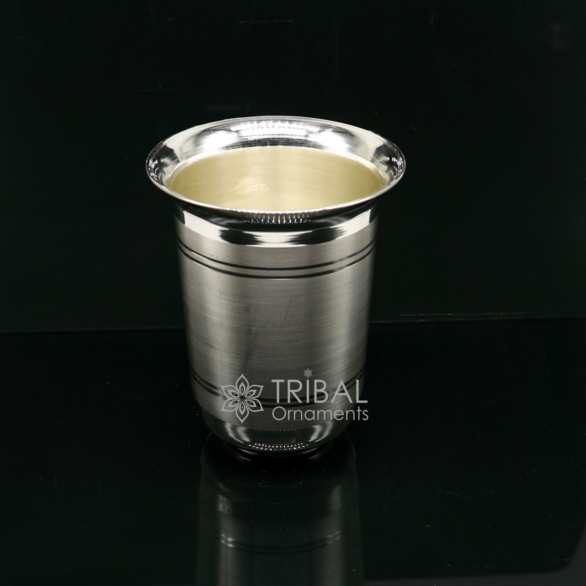 999 pure silver handmade water milk glass tumbler, all sizes silver tumbler, silver baby food dining flask, silver utensils gift sv273 - TRIBAL ORNAMENTS