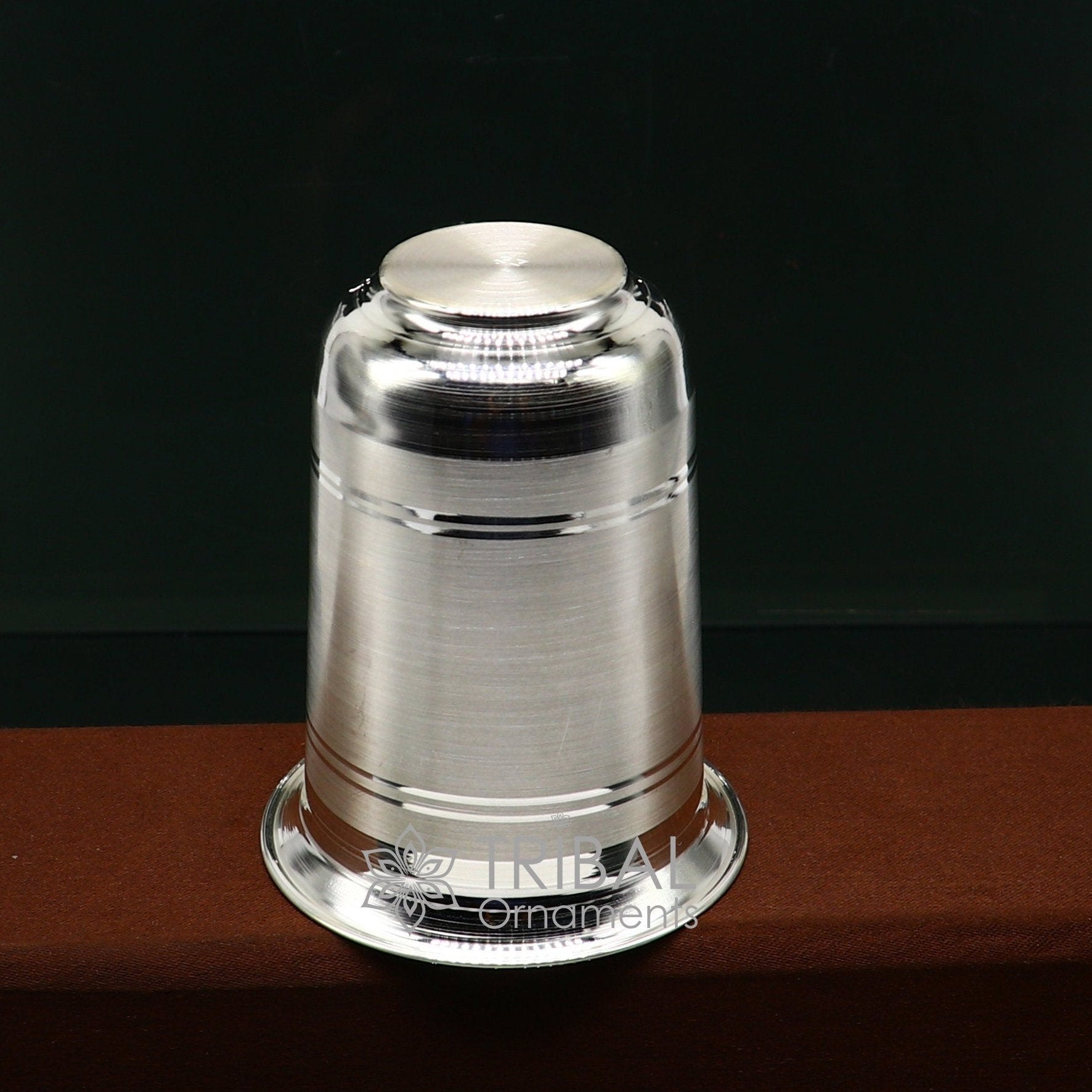 999 pure silver handmade water milk glass tumbler, all sizes silver tumbler, silver baby food dining flask, silver utensils gift sv273 - TRIBAL ORNAMENTS