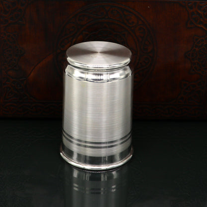 999 pure solid silver handmade water glass or milk tumbler, best silver baby food art, excellent baby gifting utensils, silver article sv123 - TRIBAL ORNAMENTS