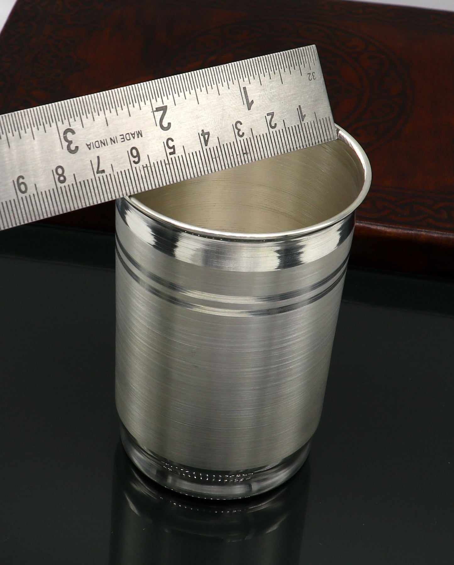 999 pure solid silver handmade water glass or milk tumbler, best silver baby food art, excellent baby gifting utensils, silver article sv123 - TRIBAL ORNAMENTS