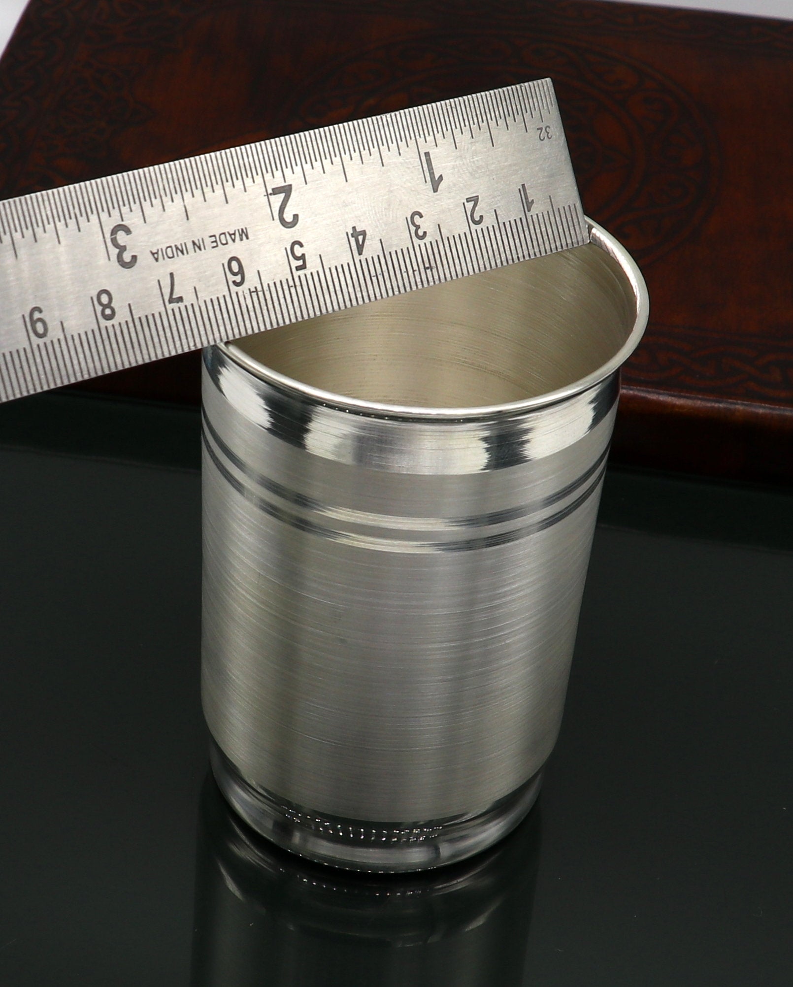 999 pure solid silver handmade water glass or milk tumbler, best silver baby food art, excellent baby gifting utensils, silver article sv123 - TRIBAL ORNAMENTS