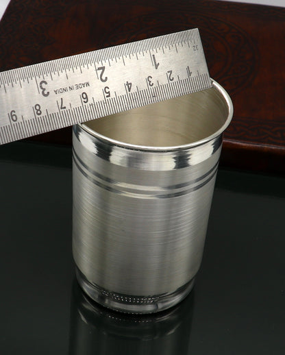 999 pure solid silver handmade water glass or milk tumbler, best silver baby food art, excellent baby gifting utensils, silver article sv123 - TRIBAL ORNAMENTS