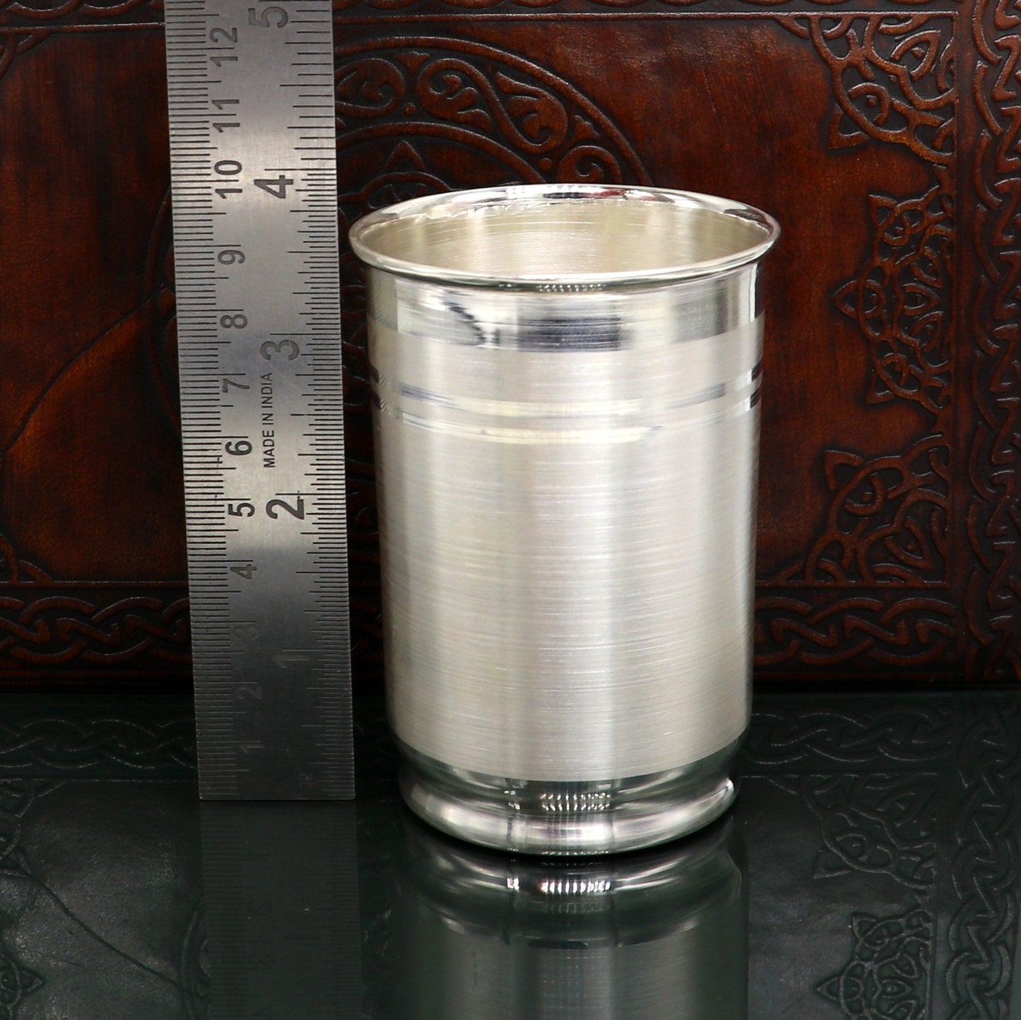 999 pure solid silver handmade water glass or milk tumbler, best silver baby food art, excellent baby gifting utensils, silver article sv123 - TRIBAL ORNAMENTS