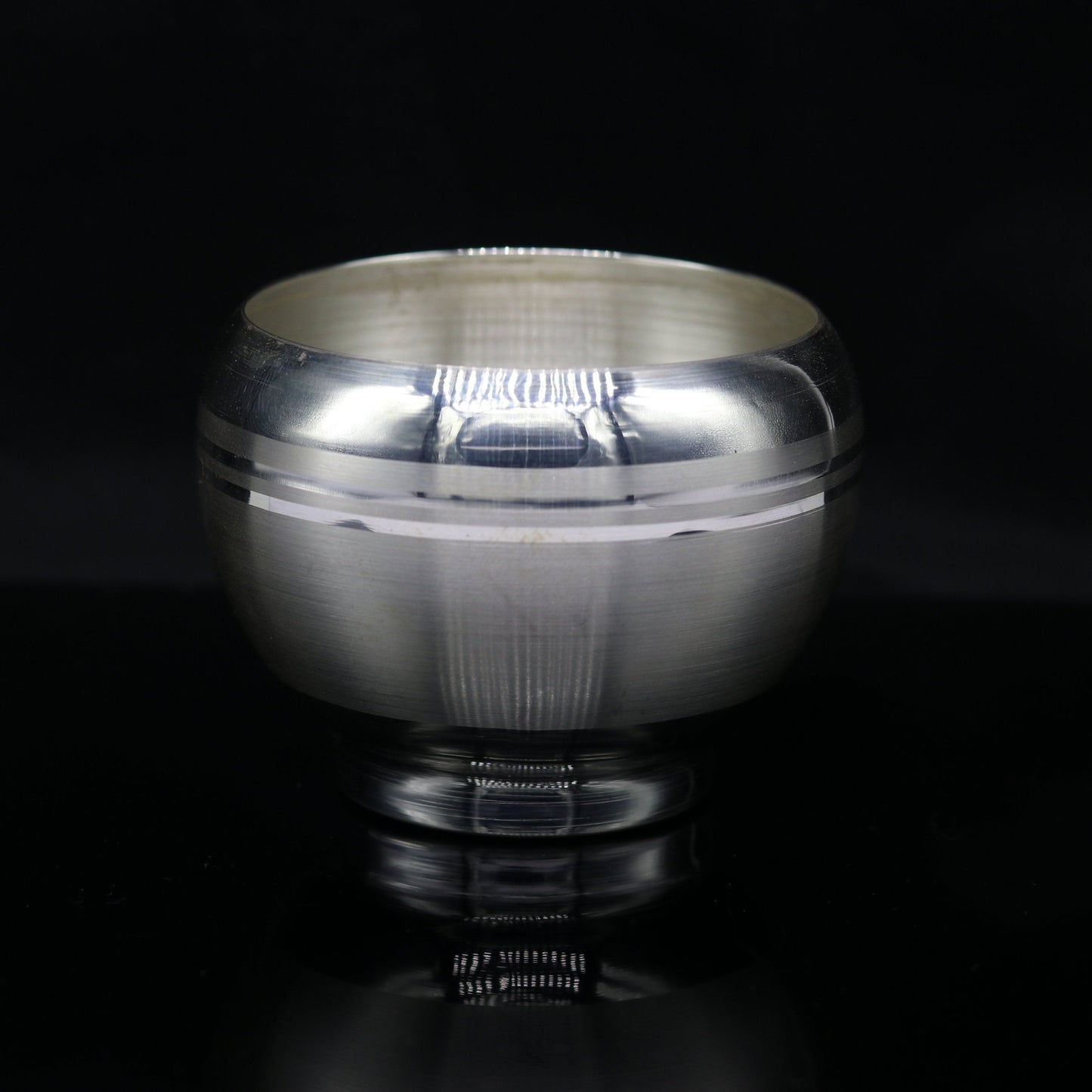 999 pure sterling silver handmade silver puja utensils bowl, silver vessel silver has antibacterial properties, stay healthy family sv95 - TRIBAL ORNAMENTS