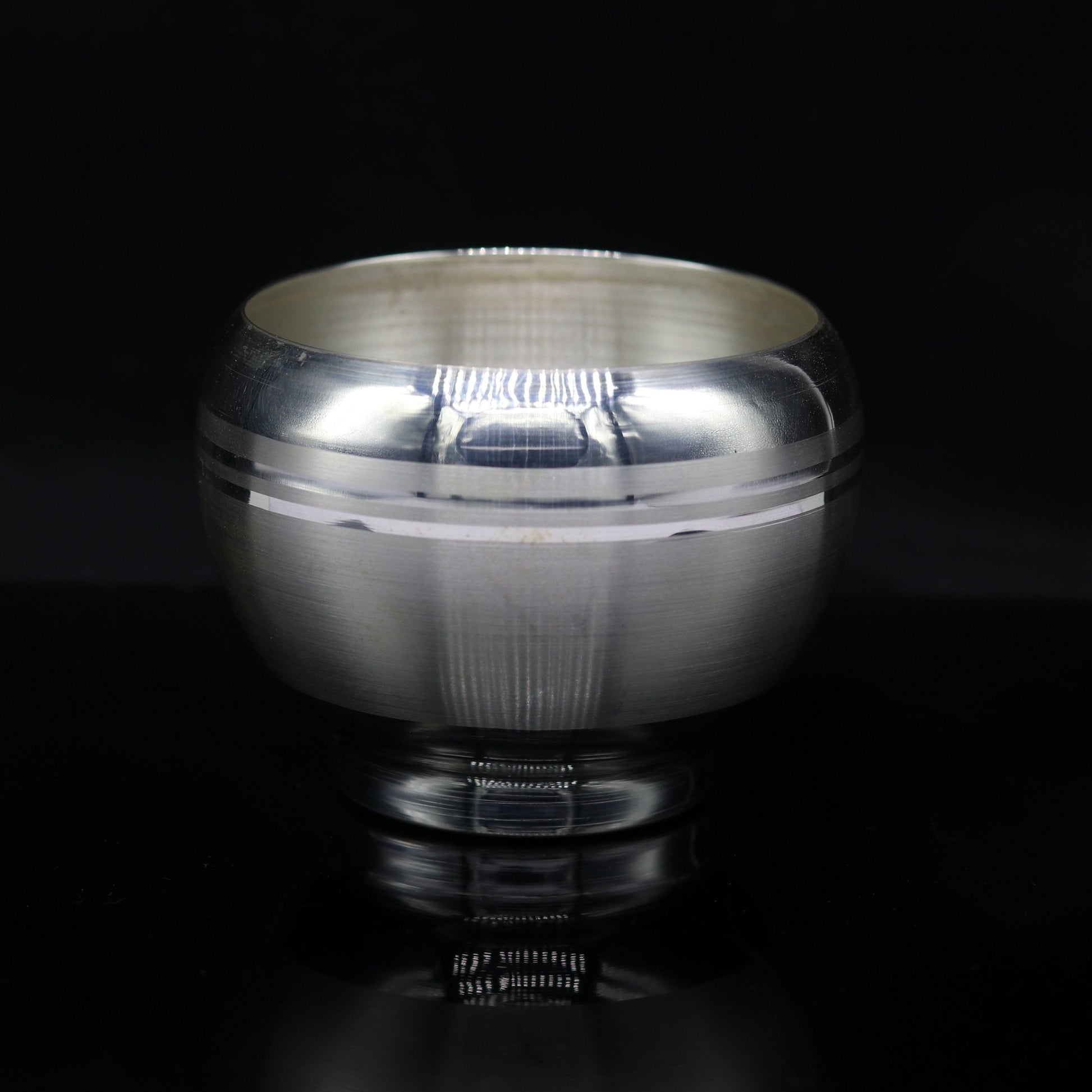 999 pure sterling silver handmade silver puja utensils bowl, silver vessel silver has antibacterial properties, stay healthy family sv95 - TRIBAL ORNAMENTS