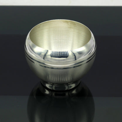 999 pure sterling silver handmade silver puja utensils bowl/tumbler silver vessel, silver article/ accessories, healthy family gift sv97 - TRIBAL ORNAMENTS