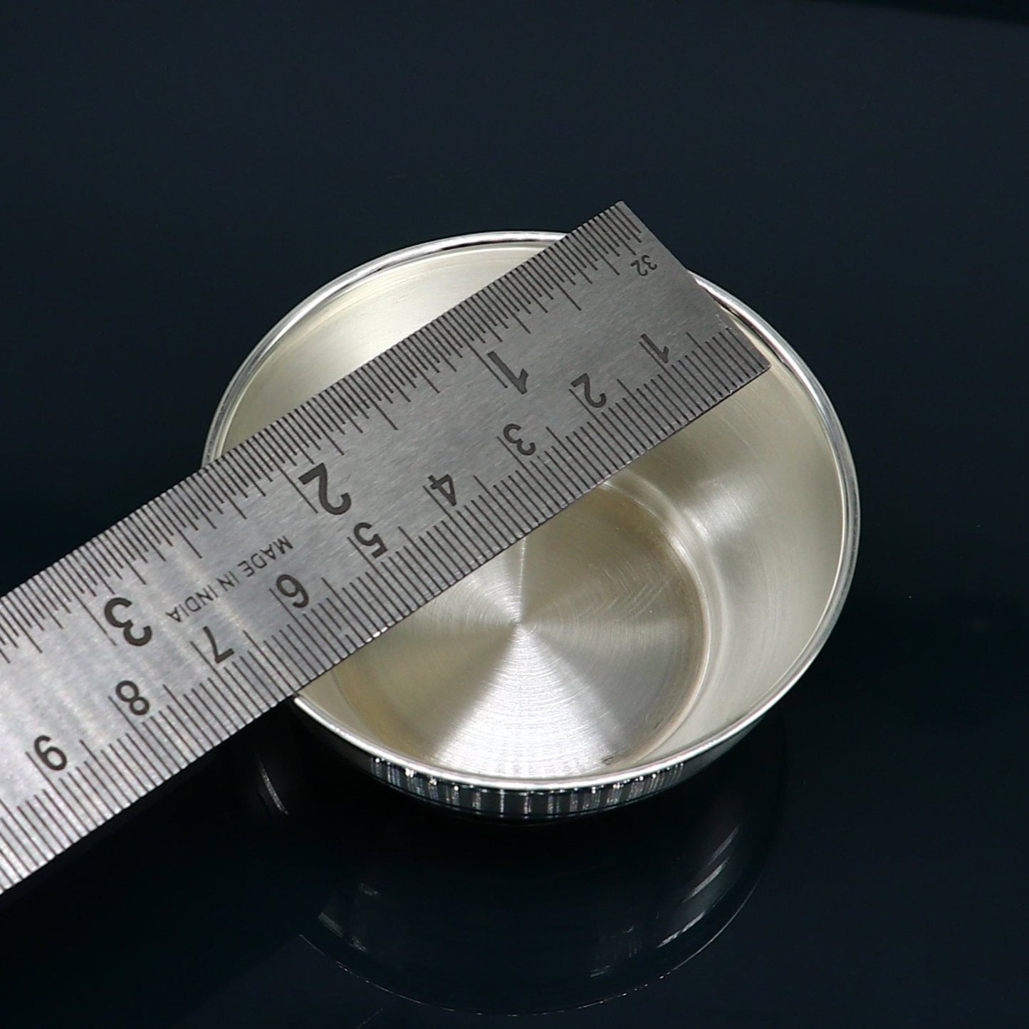 999 pure sterling silver handmade solid silver bowl & spoon, healthy serving bowl, silver vessel, baby serving food utensils baby set sv190 - TRIBAL ORNAMENTS