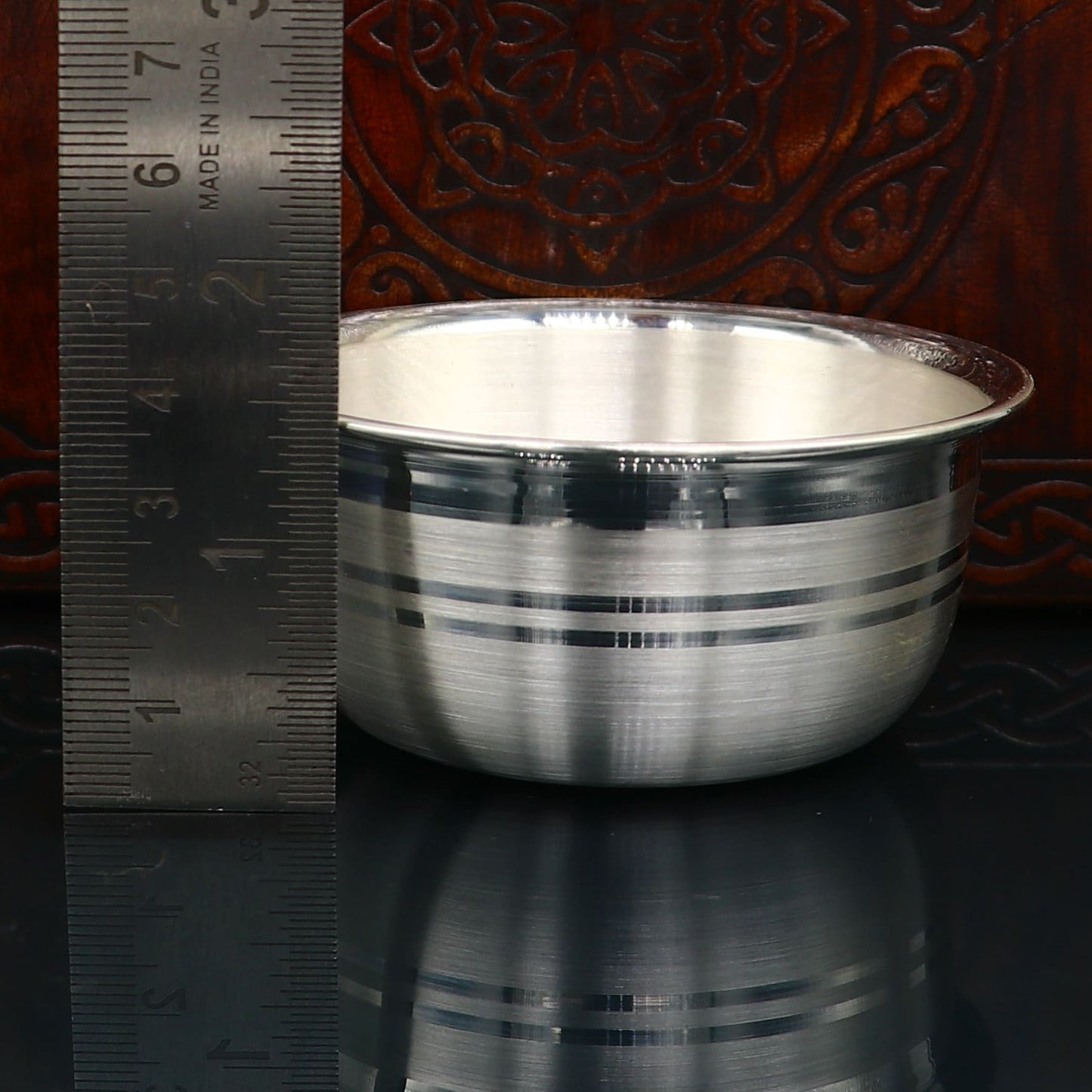 999 pure sterling silver handmade solid silver bowl & spoon, healthy serving bowl, silver vessel, baby serving food utensils baby set sv191 - TRIBAL ORNAMENTS