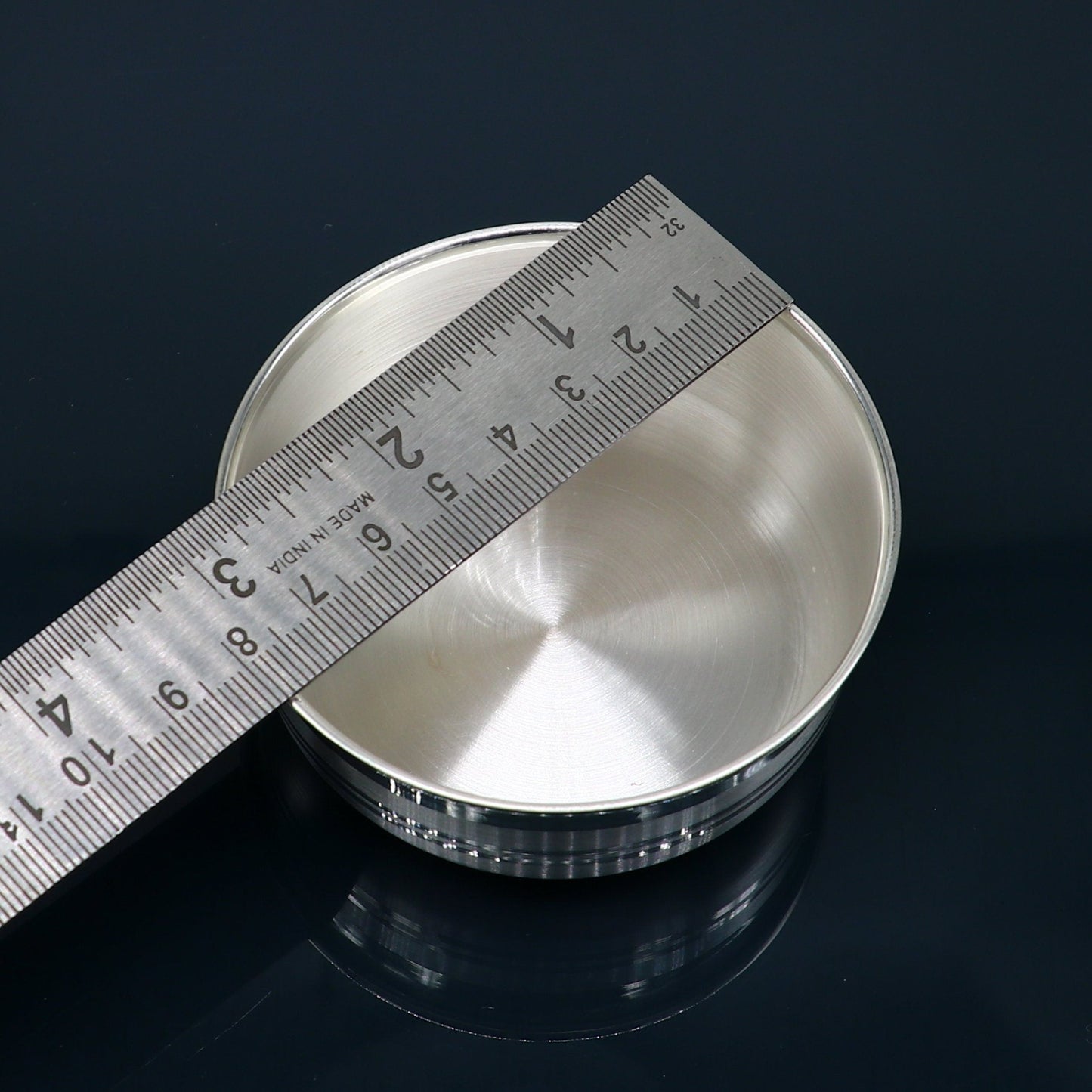 999 pure sterling silver handmade solid silver bowl & spoon, healthy serving bowl, silver vessel, baby serving food utensils baby set sv193 - TRIBAL ORNAMENTS