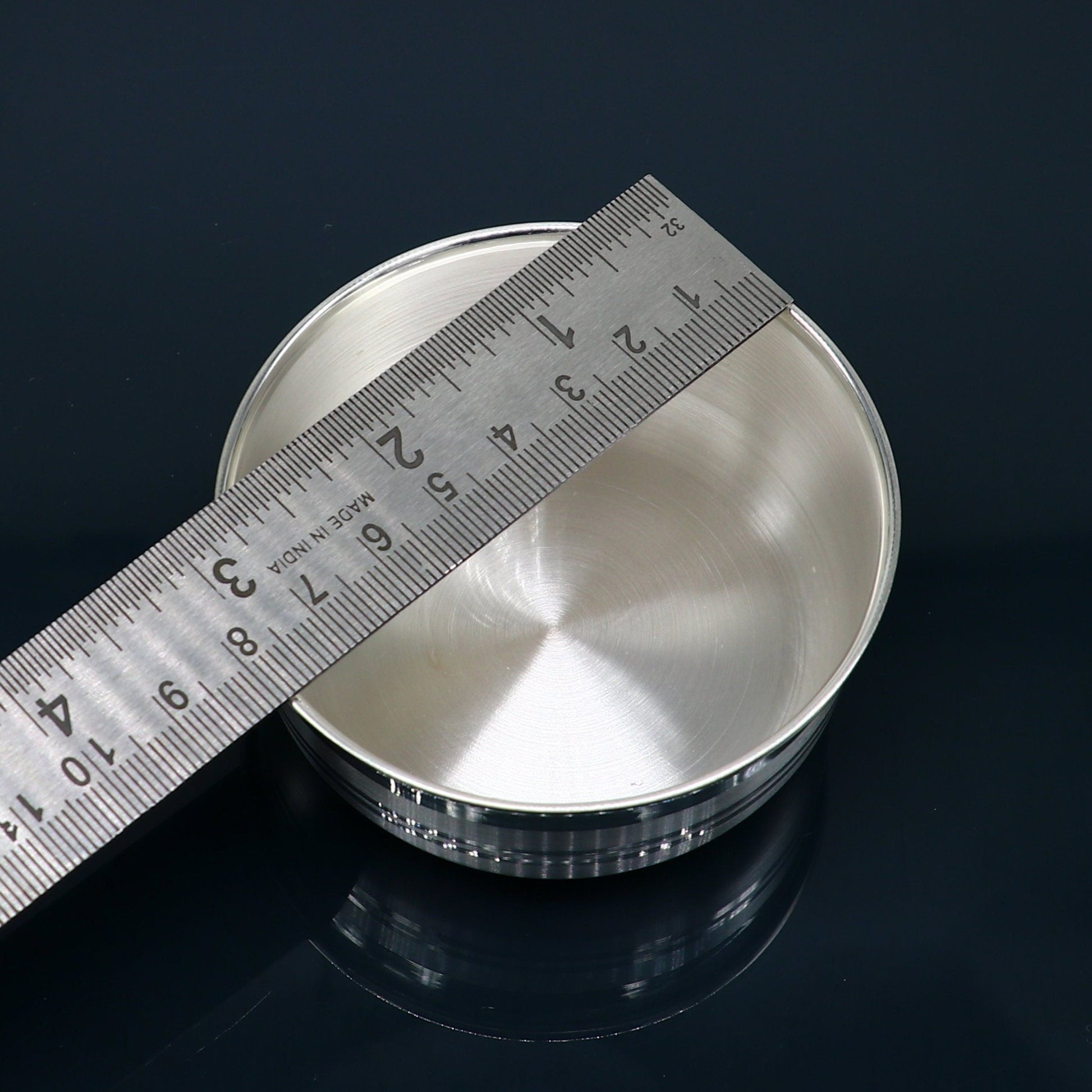 999 pure sterling silver handmade solid silver bowl & spoon, healthy serving bowl, silver vessel, baby serving food utensils baby set sv193 - TRIBAL ORNAMENTS