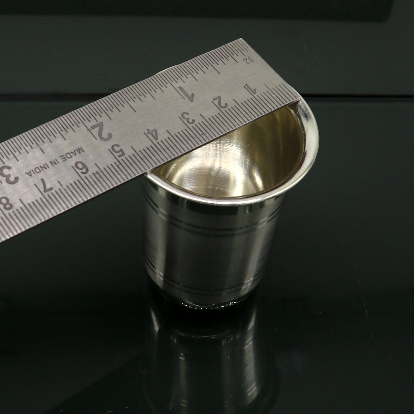 999 silver baby glass set, water/milk Glass tumbler, best gifting silver vodka glass, wine glass set, baby feeding utensils, best gift sv136 - TRIBAL ORNAMENTS