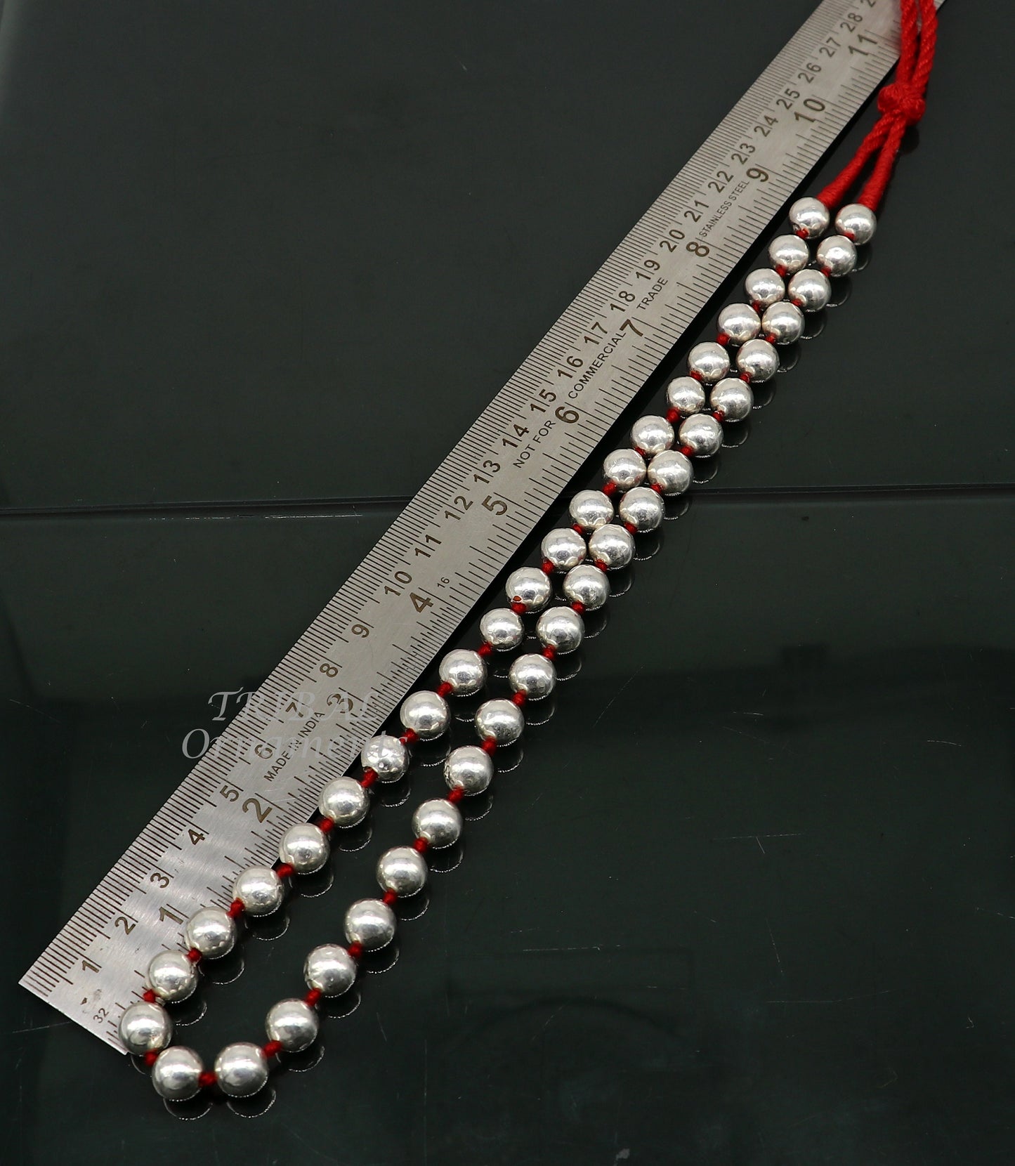 9mm 925 sterling silver customized stylish wax beaded necklace, unique cultural brides gifting beaded necklace tribal jewelry set560 - TRIBAL ORNAMENTS