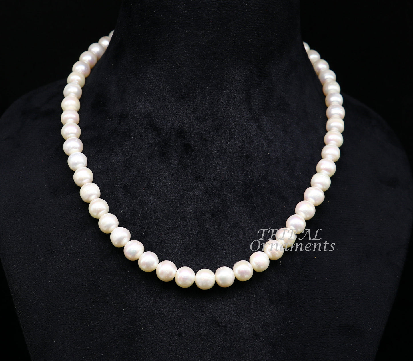 9mm fresh water pearl 248carats single line string necklace set gorgeous wedding or daily use necklace jewelry belly dance pnec06 - TRIBAL ORNAMENTS
