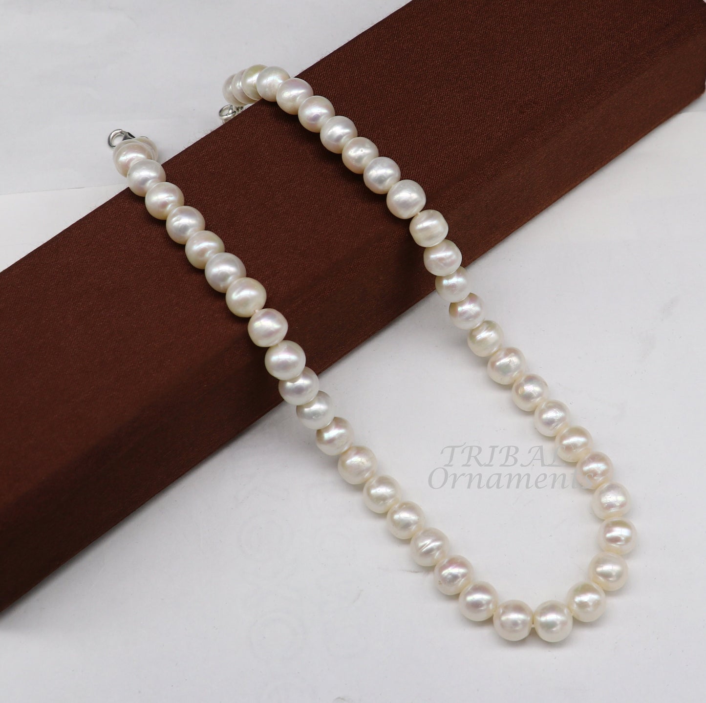 9mm fresh water pearl 248carats single line string necklace set gorgeous wedding or daily use necklace jewelry belly dance pnec06 - TRIBAL ORNAMENTS