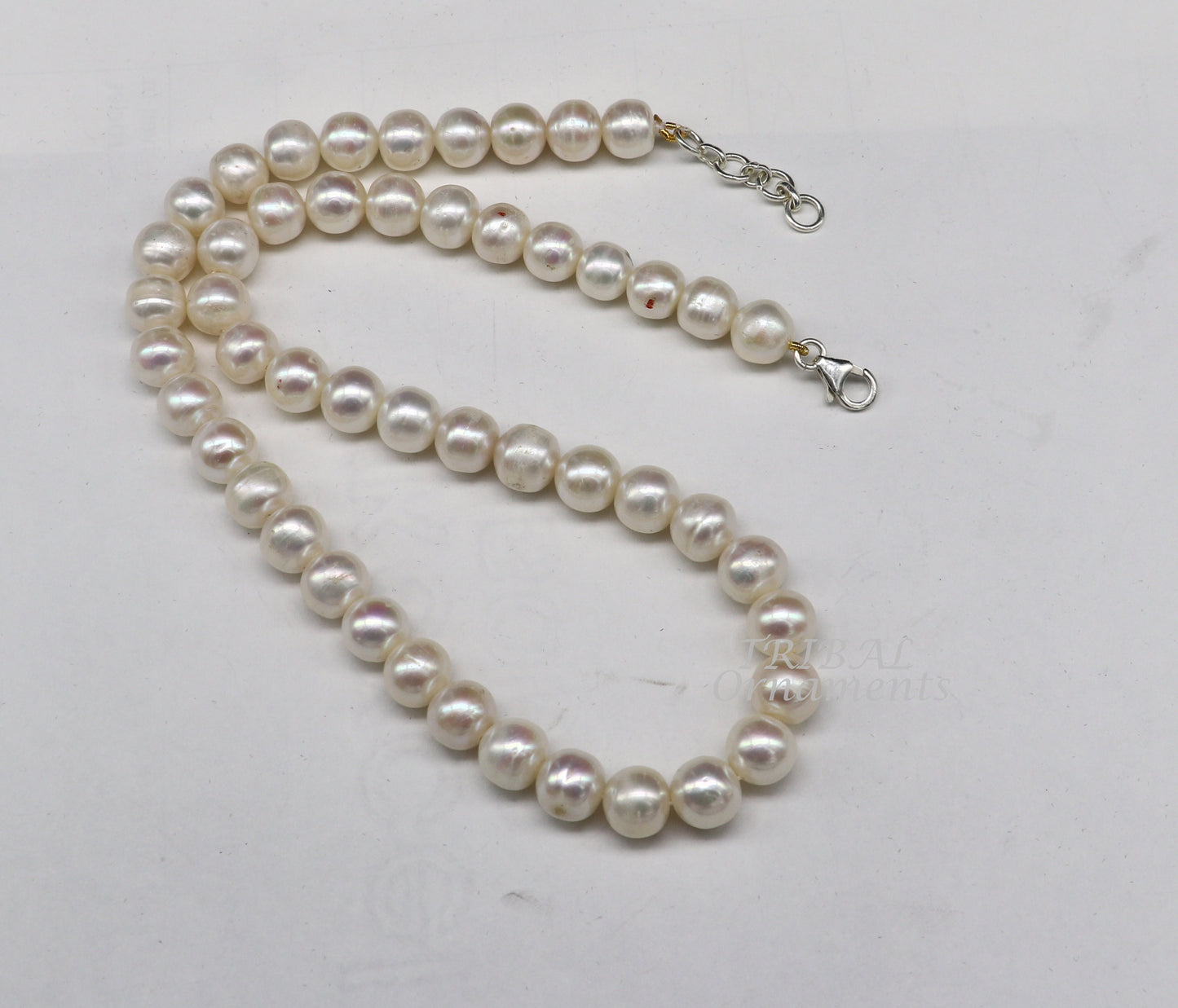 9mm fresh water pearl 248carats single line string necklace set gorgeous wedding or daily use necklace jewelry belly dance pnec06 - TRIBAL ORNAMENTS