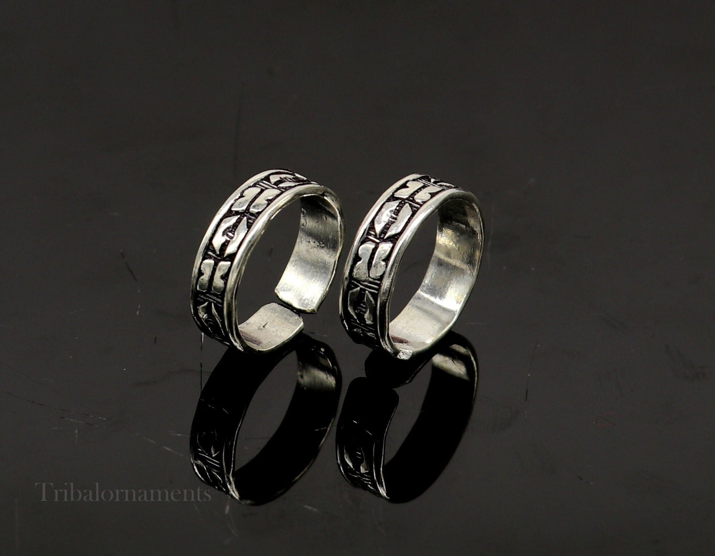 Adjustable Toe ring 92.5 sterling silver handmade elegant design toe ring, toe band stylish modern women's brides jewelry from india toer106 - TRIBAL ORNAMENTS