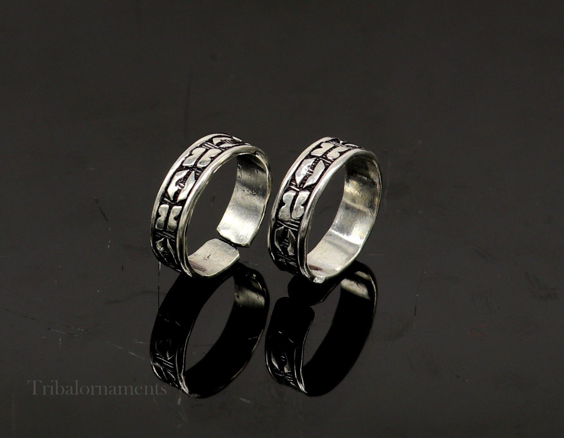 Adjustable Toe ring 92.5 sterling silver handmade elegant design toe ring, toe band stylish modern women's brides jewelry from india toer106 - TRIBAL ORNAMENTS