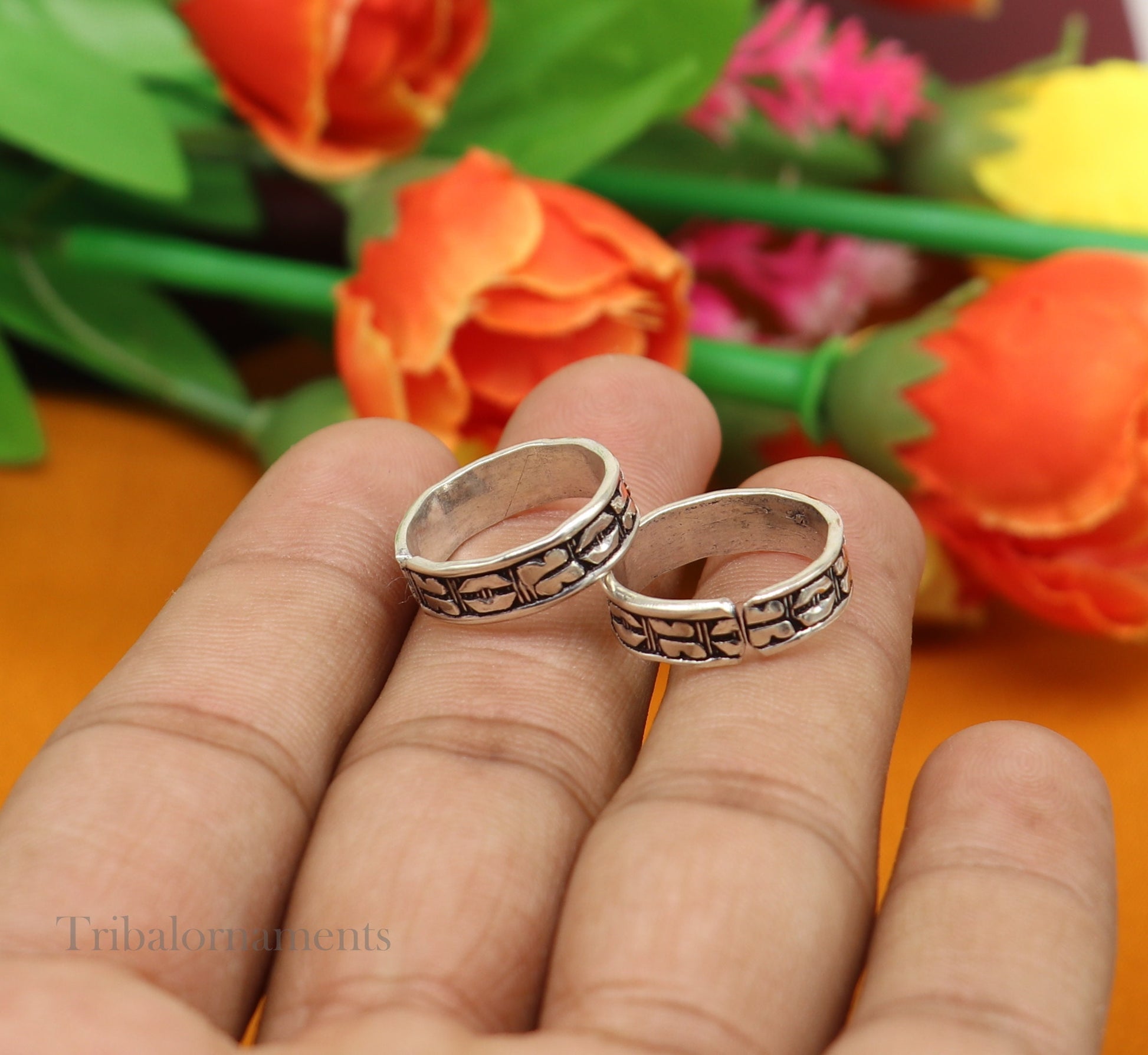 Adjustable Toe ring 92.5 sterling silver handmade elegant design toe ring, toe band stylish modern women's brides jewelry from india toer106 - TRIBAL ORNAMENTS