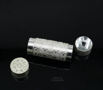 Amazing 925 fine solid silver handmade small tobacco box, fennel box, storage box silver utensils, silver box, men's accessories stb357 - TRIBAL ORNAMENTS